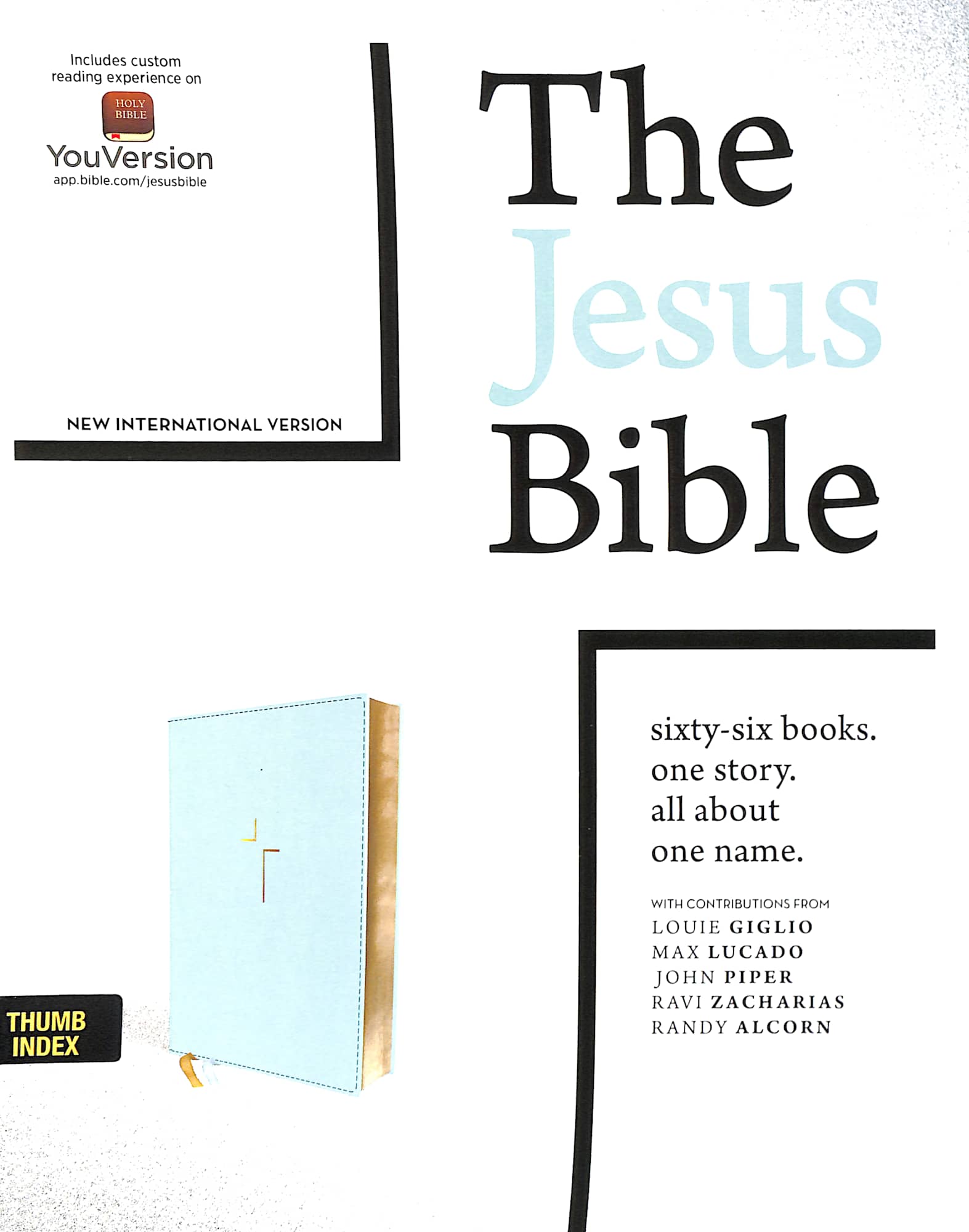 NIV the Jesus Bible Blue Indexed Comfort Print