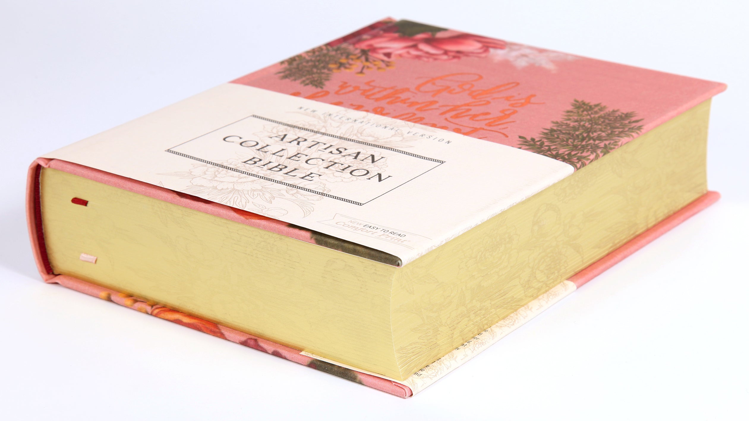 NIV Artisan Collection Bible Pink Floral (Red Letter Edition)