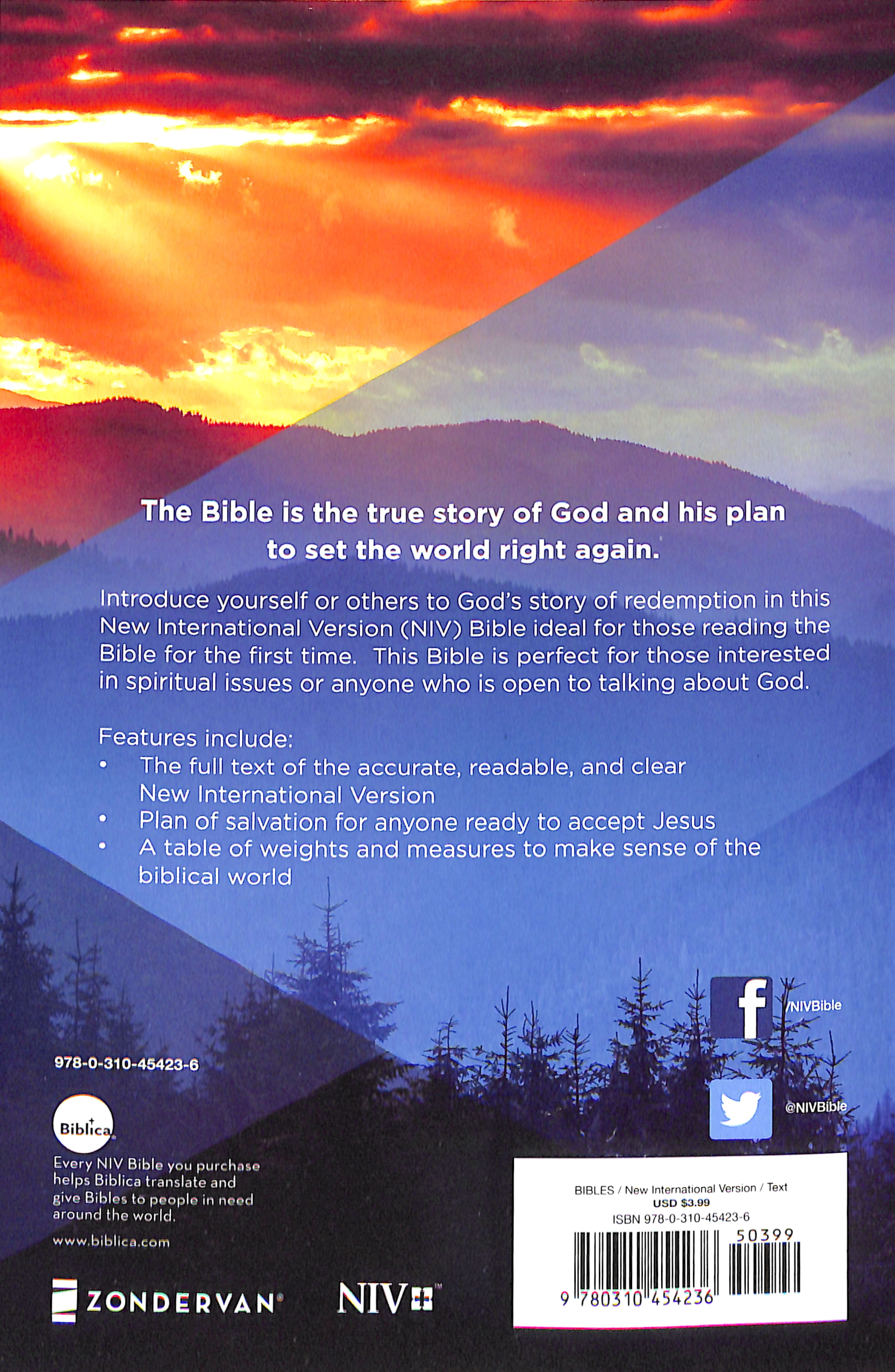 NIV Value Outreach Bible God's Word (Black Letter Edition)