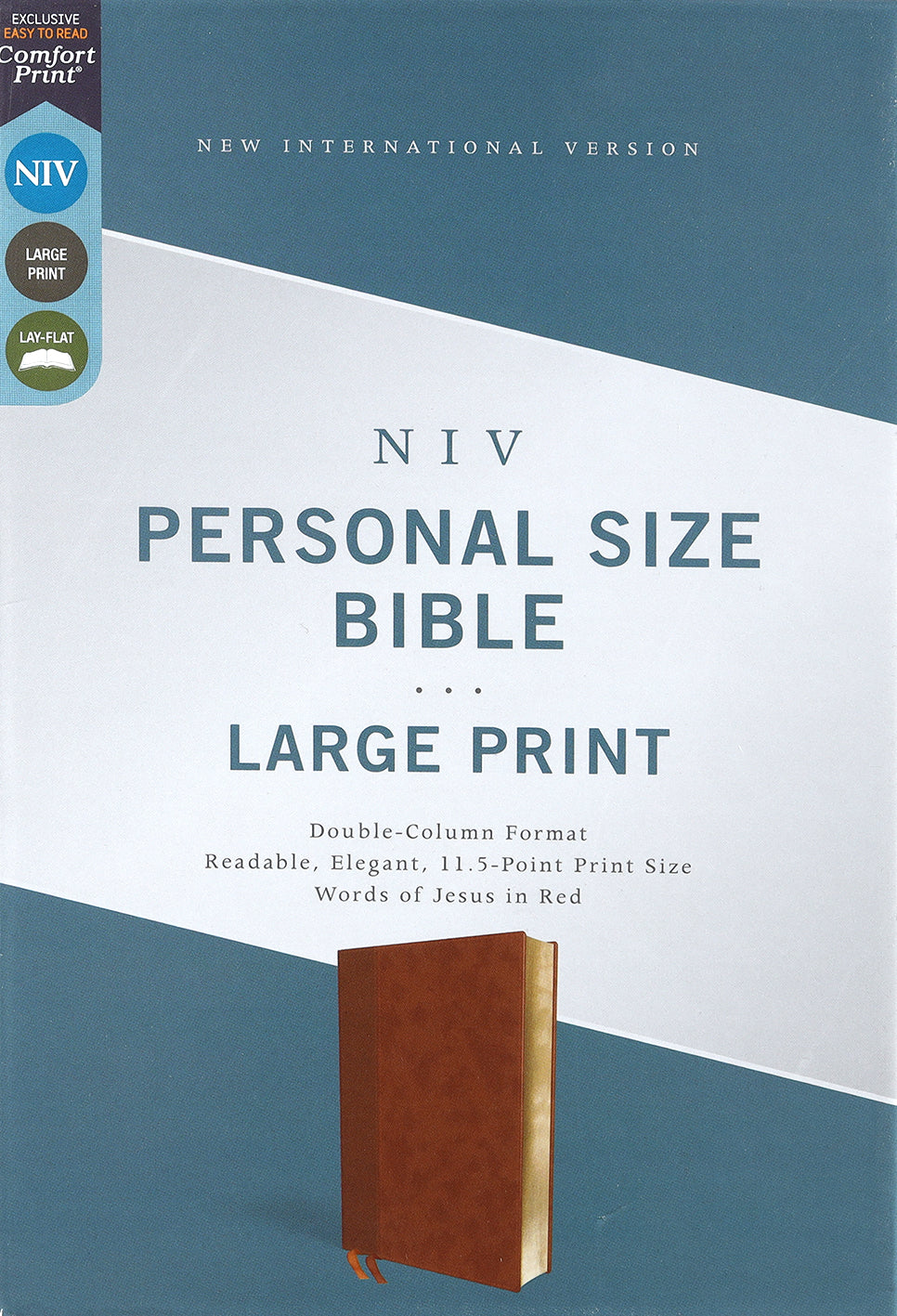 NIV Personal Size Bible Large Print Brown (Red Letter Edition)