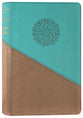 NIV Personal Size Bible Large Print Teal/Gold (Red Letter Edition)