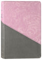 NIV Personal Size Bible Large Print Pink/Gray (Red Letter Edition)