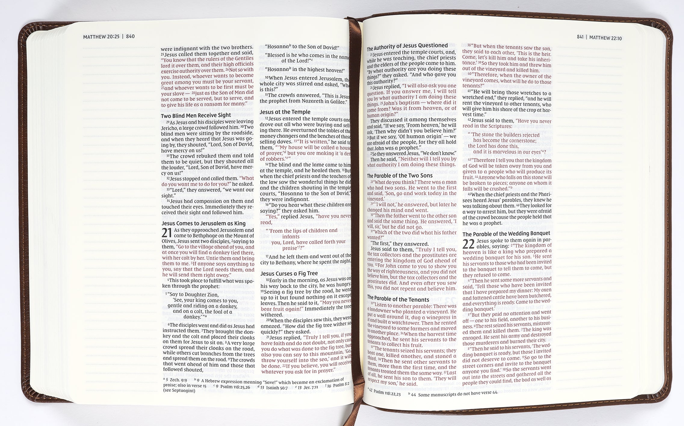 NIV Journal the Word Bible Brown Double Column (Red Letter Edition)