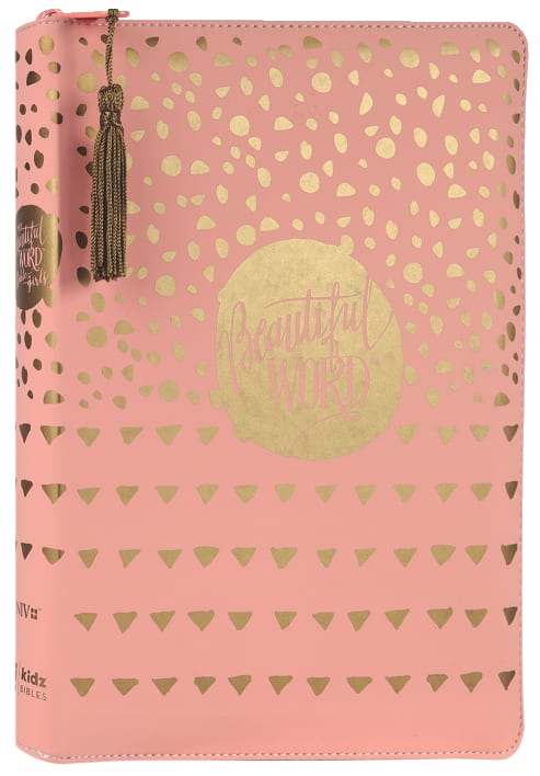 NIV Beautiful Word Bible For Girls Zippered Pink (Red Letter Edition)