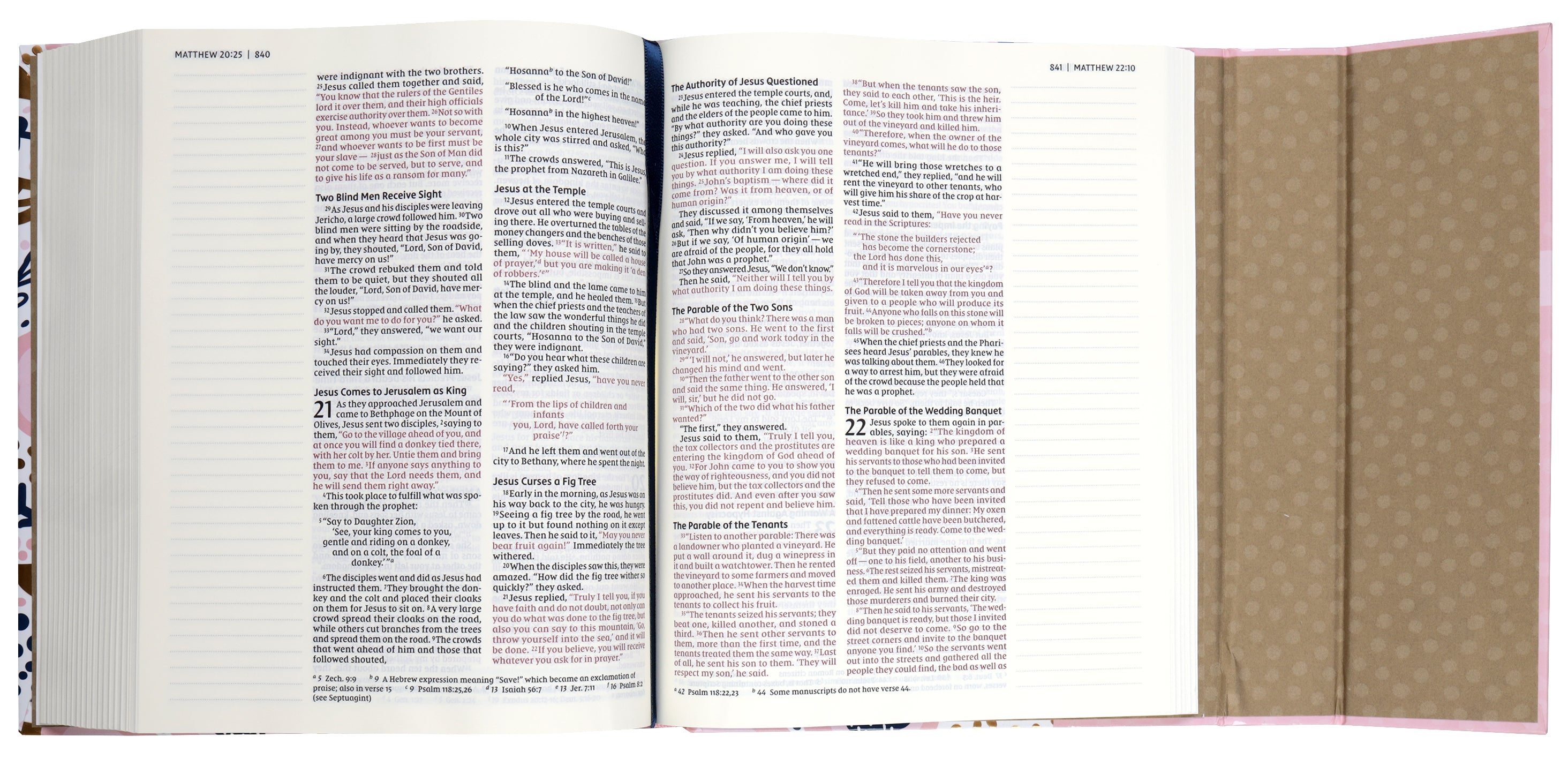 NIV Journal the Word Bible For Girls Pink Magnetic Closure (Red Letter Edition)