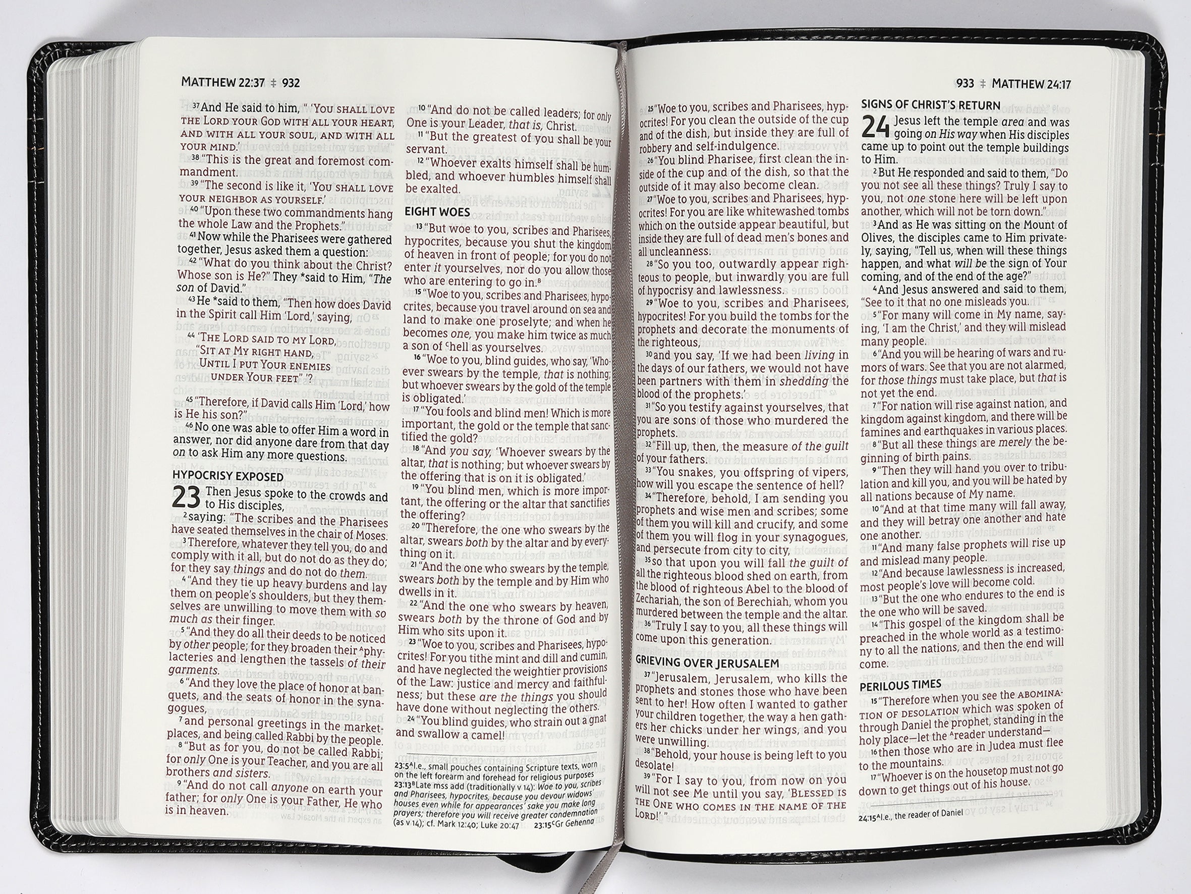 NASB 2020 Thinline Bible Large Print Black (Red Letter Edition)
