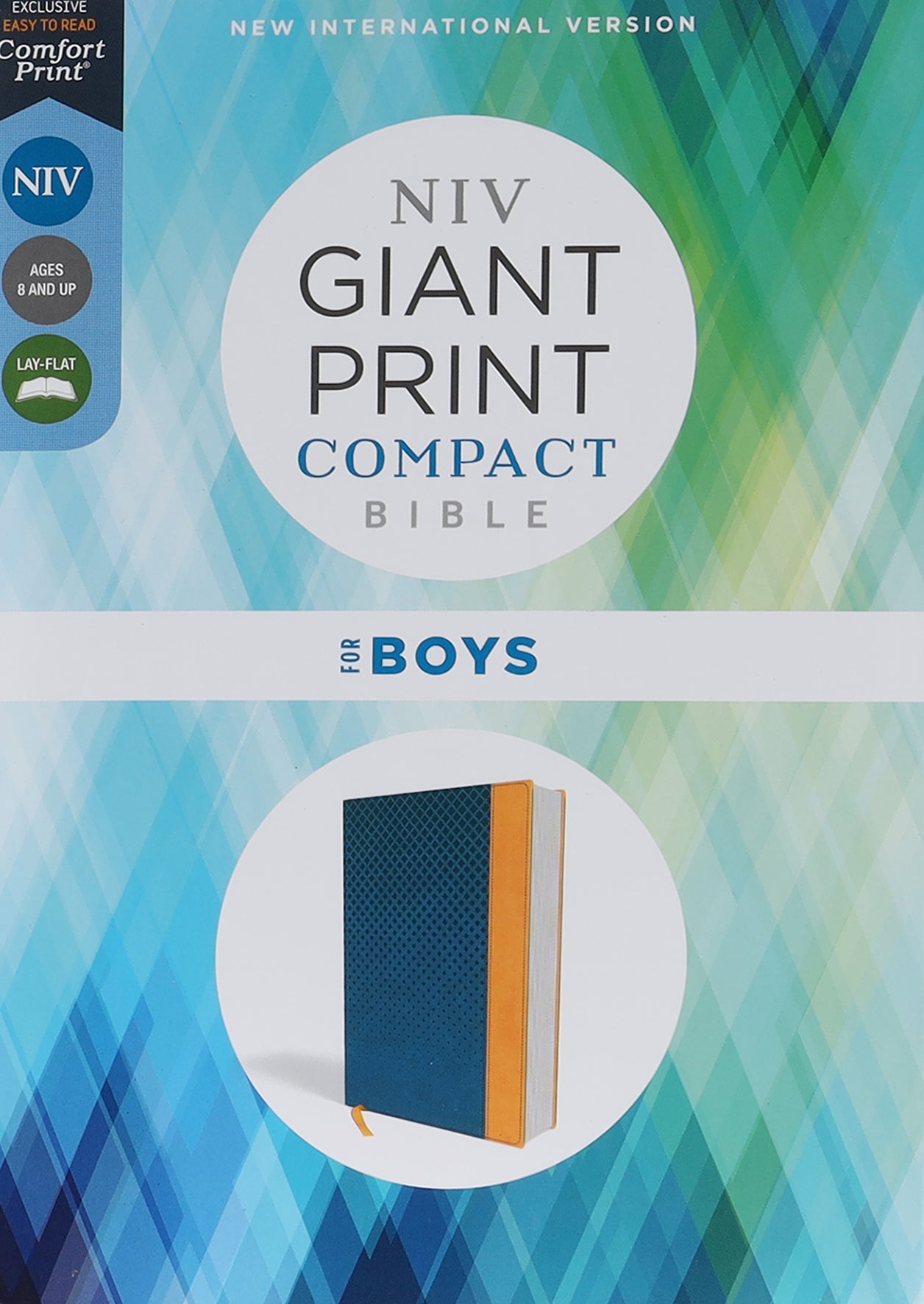 NIV Giant Print Compact Bible For Boys Blue (Red Letter Edition)