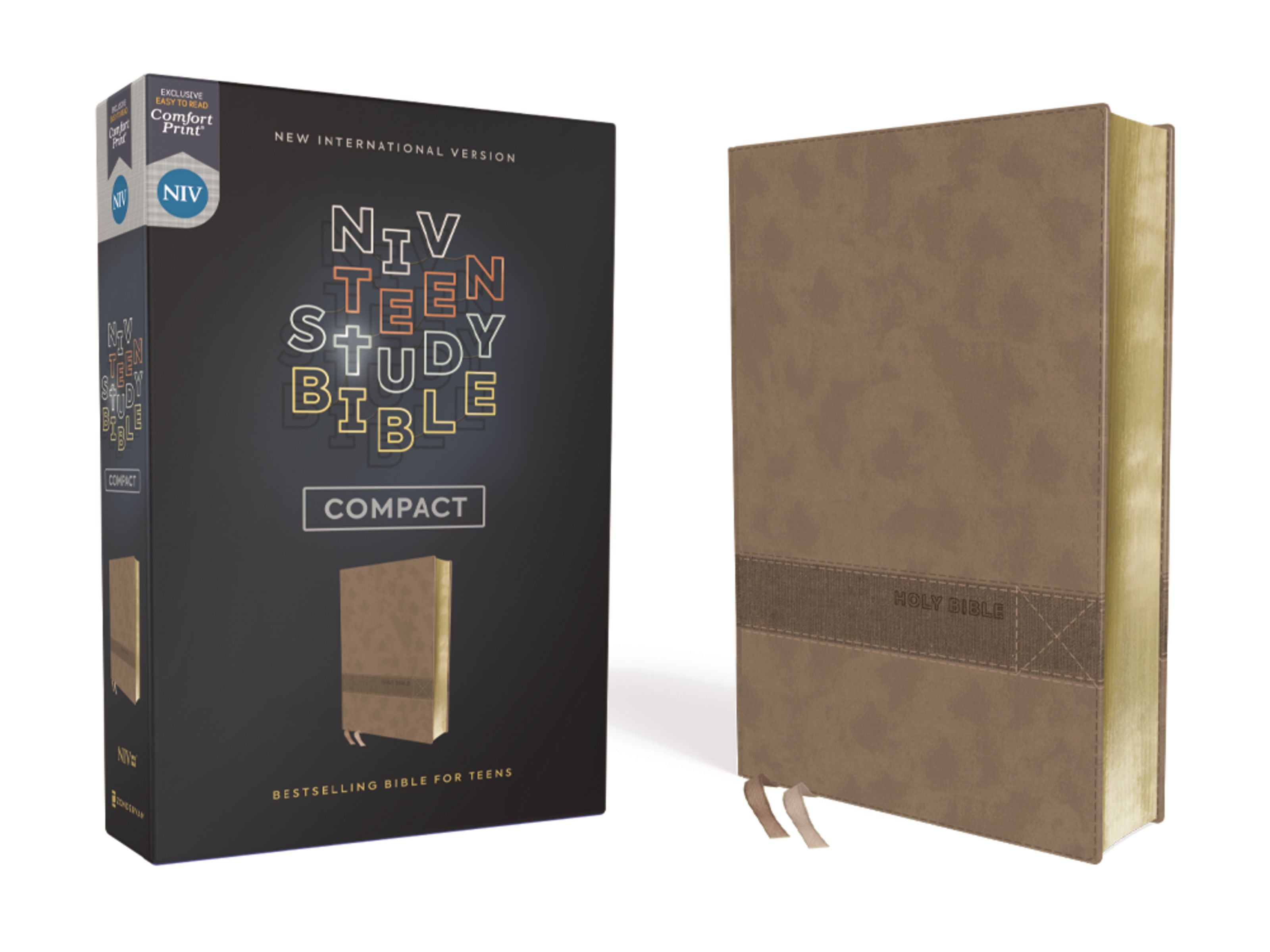 NIV Teen Study Bible Compact Brown Comfort Print