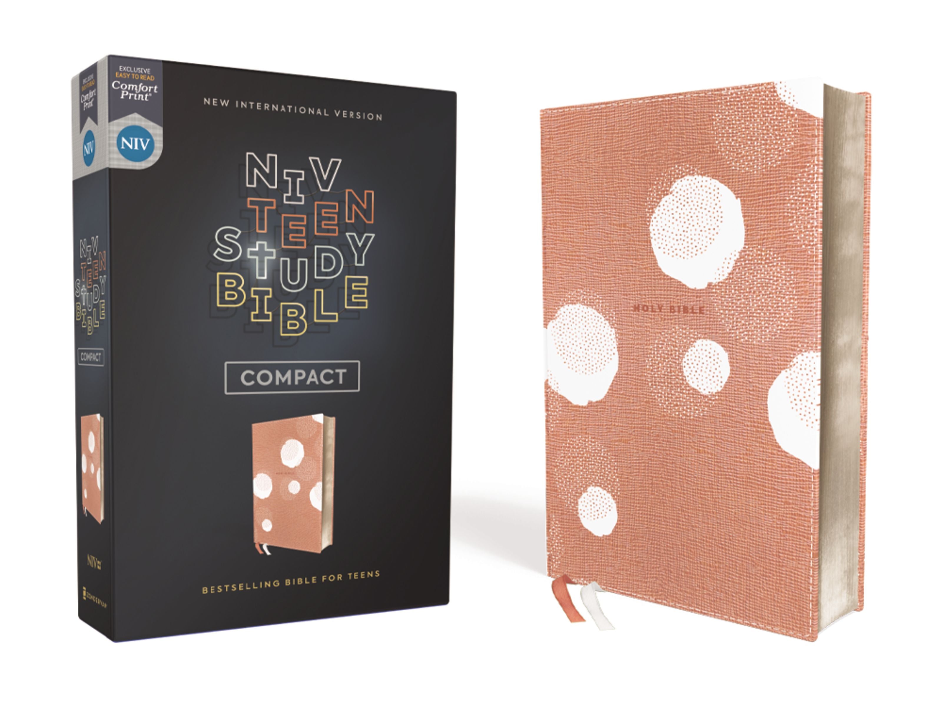 NIV Teen Study Bible Compact Peach Comfort Print