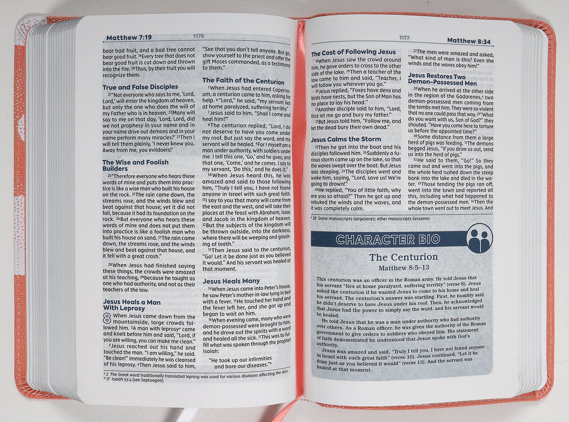 NIV Teen Study Bible Compact Peach Comfort Print
