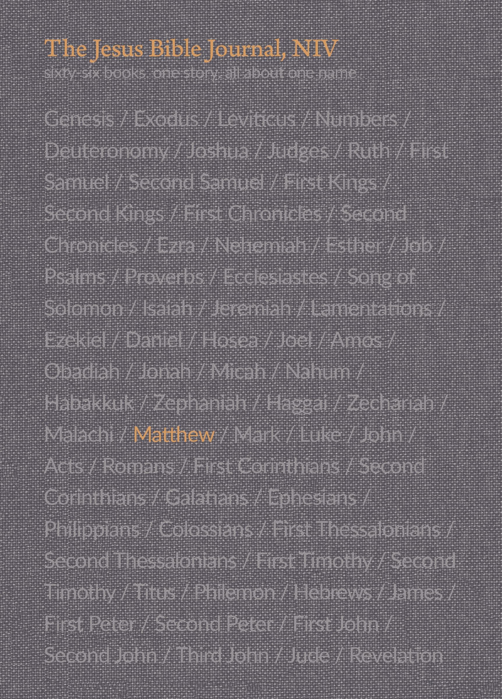 NIV Jesus Bible Journal Matthew