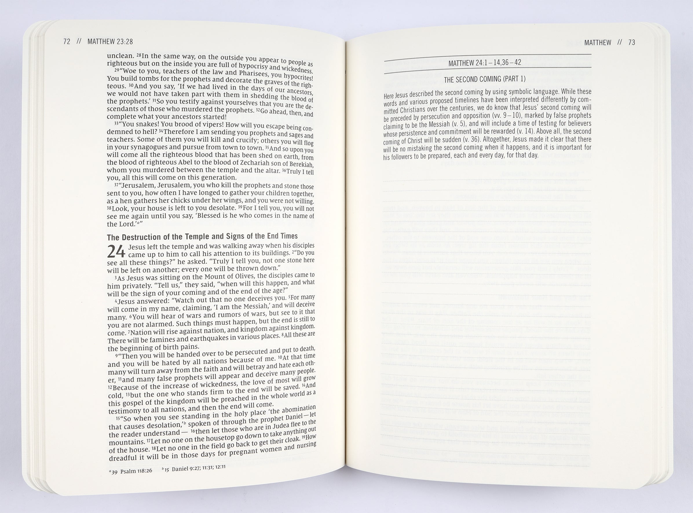 NIV Jesus Bible Journal Matthew