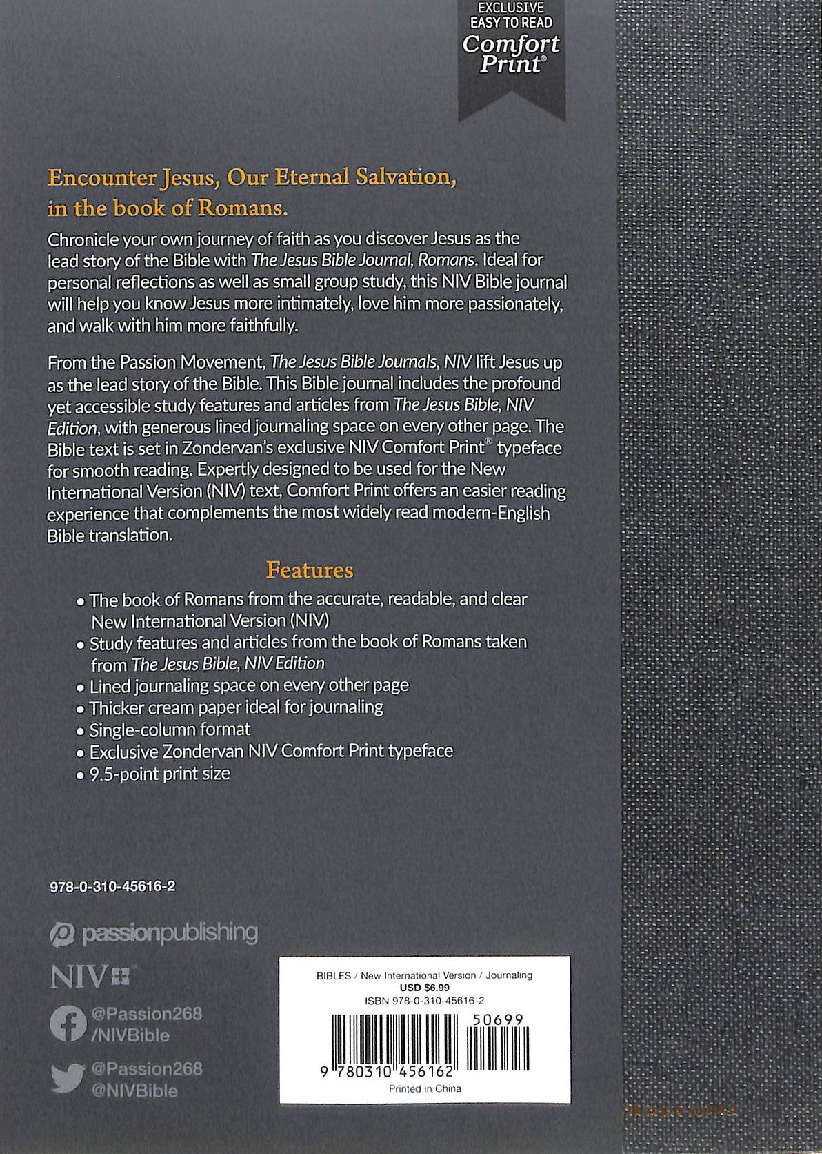 NIV Jesus Bible Journal Romans