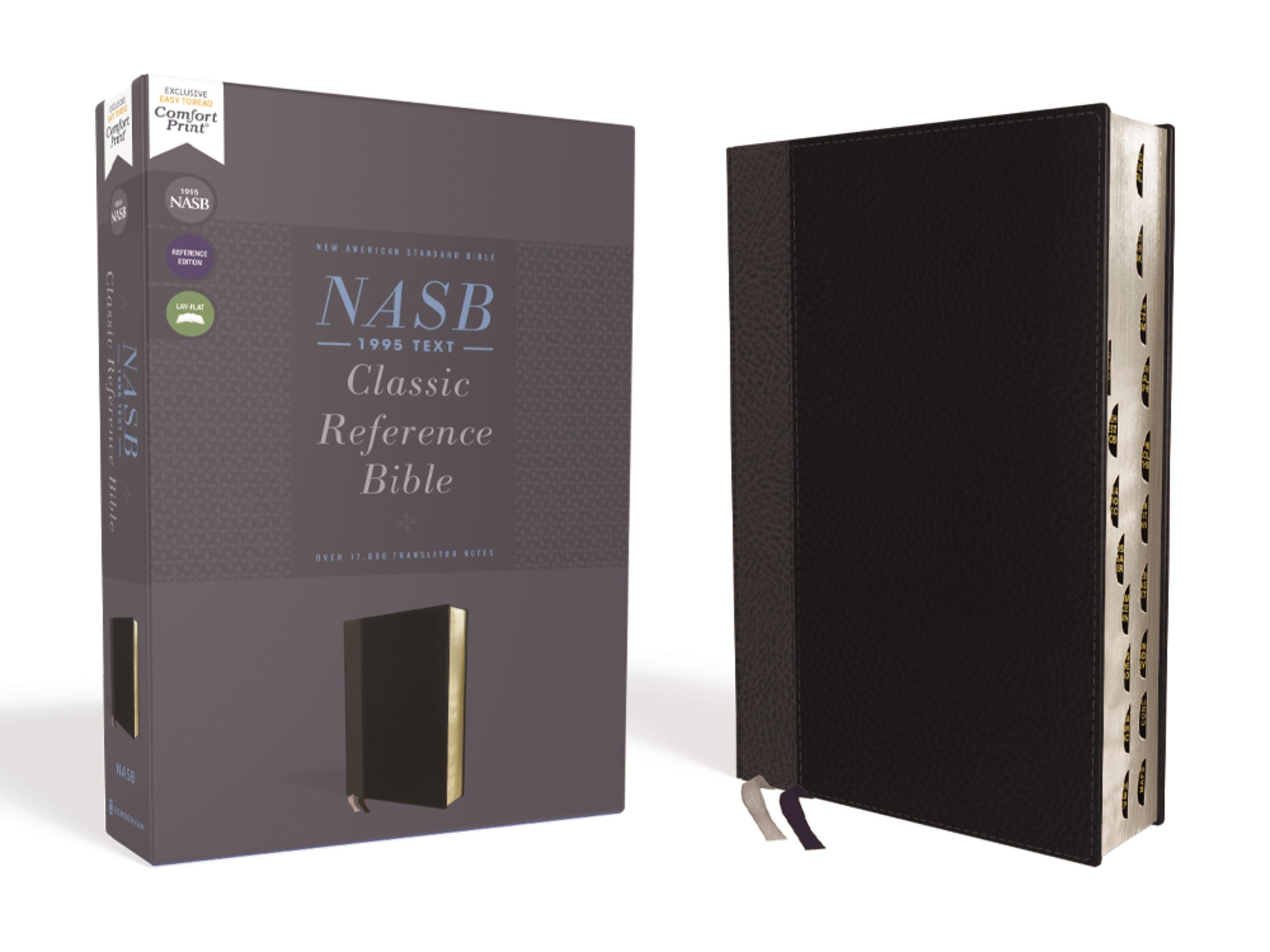 NASB Classic Reference Bible Black 1995 Text Thumb Indexed (Red Letter Edition)