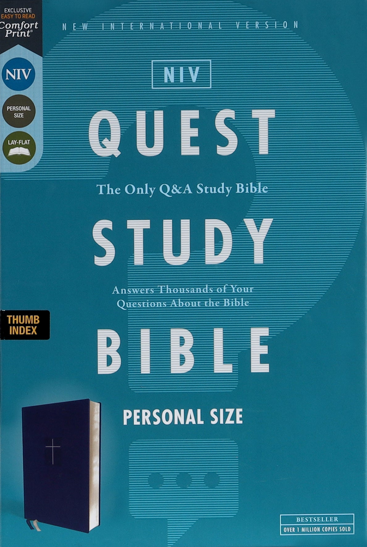 NIV Quest Study Bible Personal Size Blue Thumb Indexed