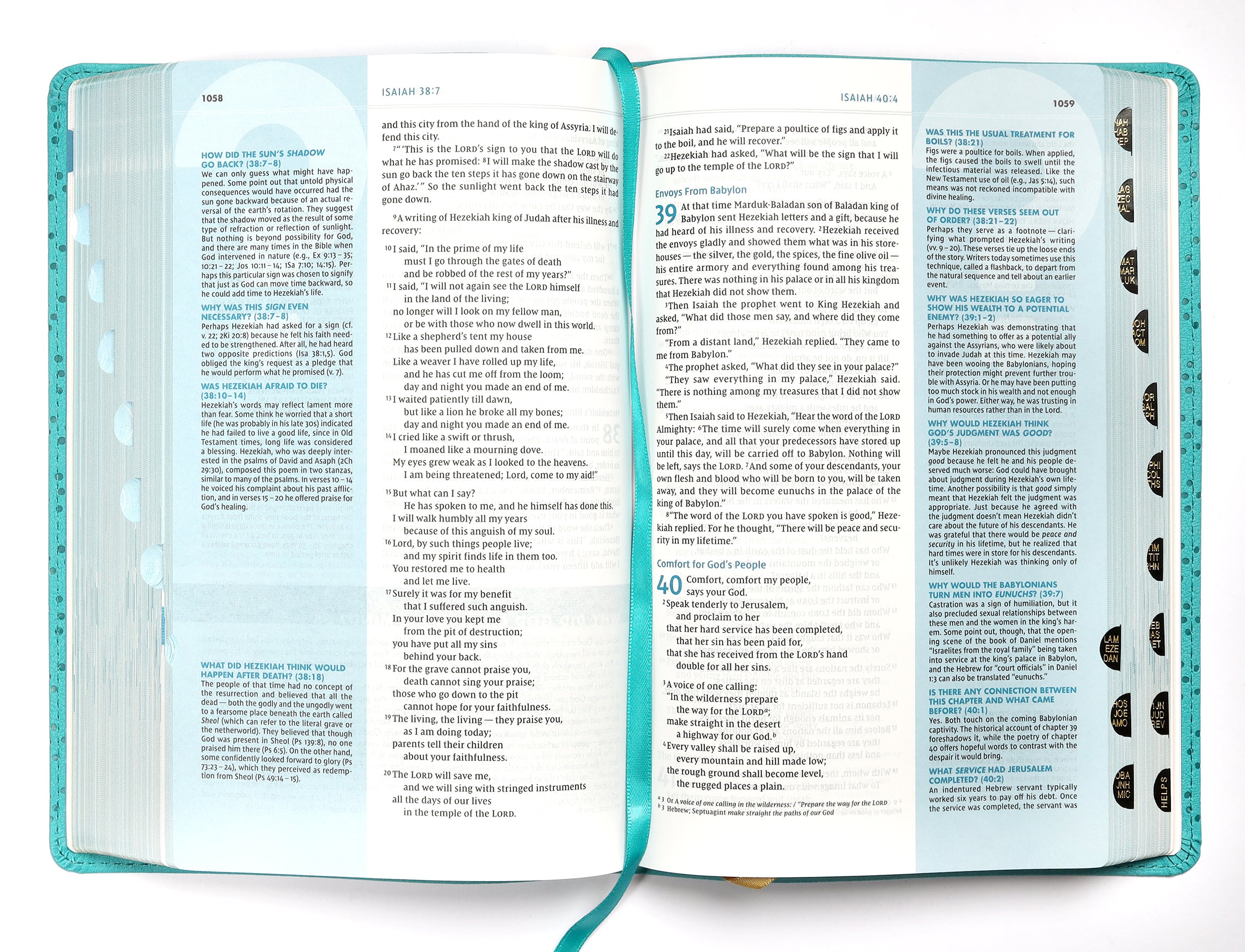 NIV Quest Study Bible Personal Size Teal Thumb Indexed
