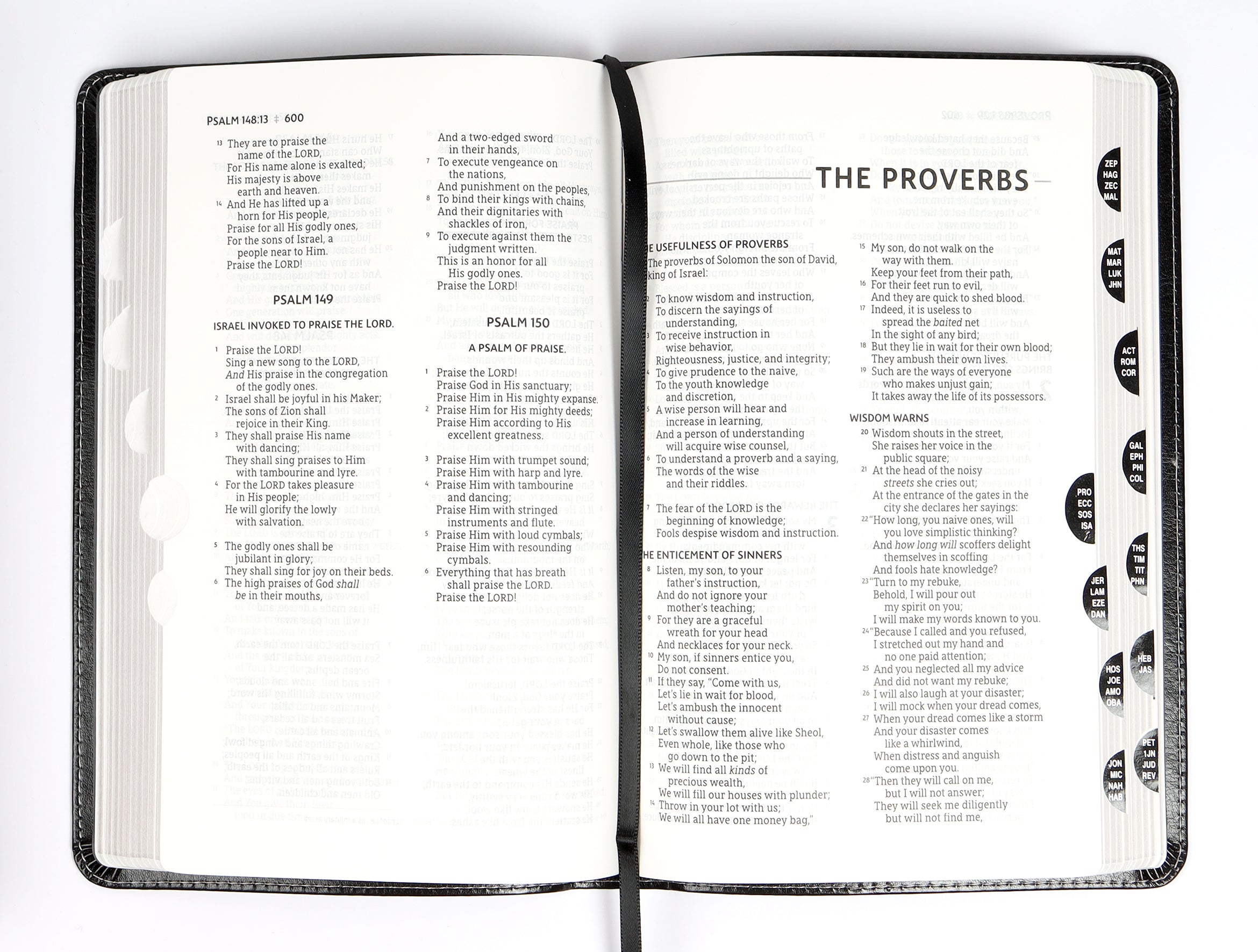 NASB 2020 Thinline Bible Black Thumb-Indexed (Red Letter Editin)
