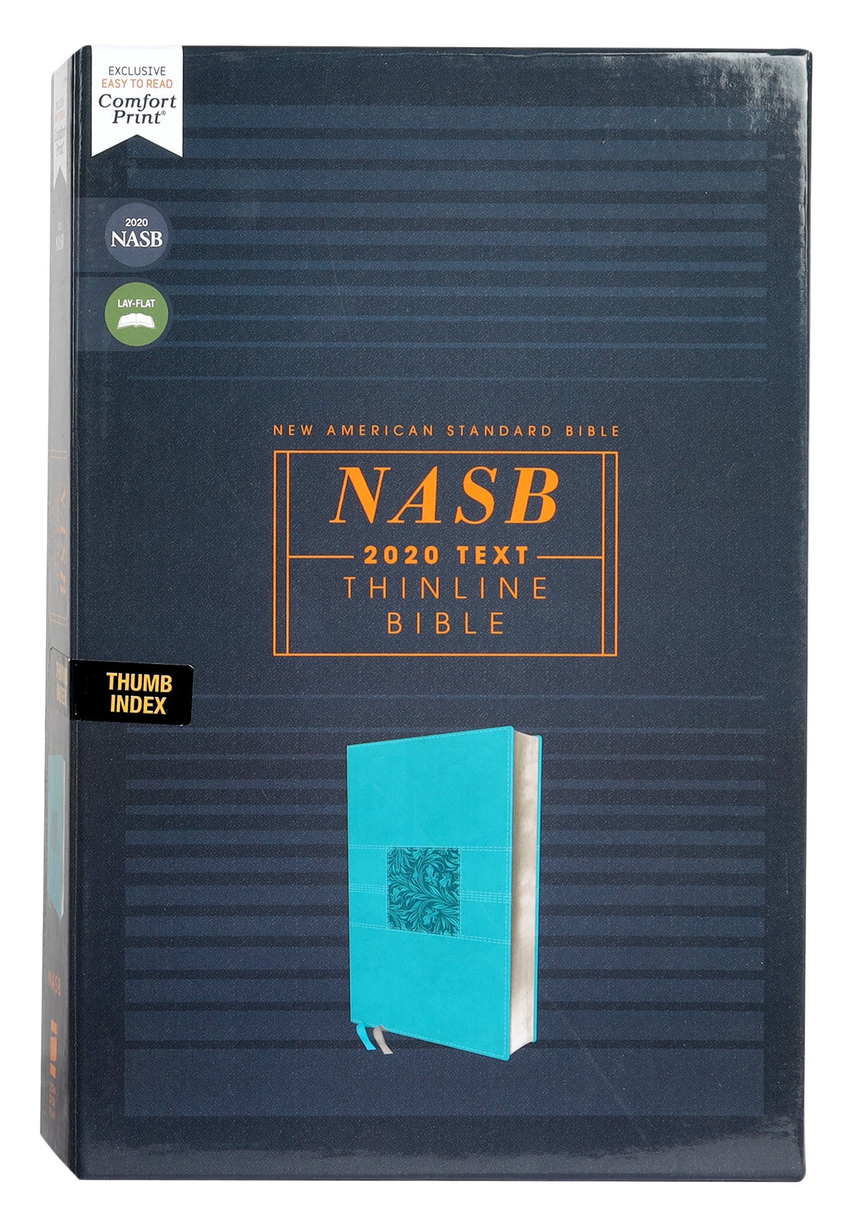 NASB 2020 Thinline Bible Teal Thumb-Indexed (Red Letter Edition)