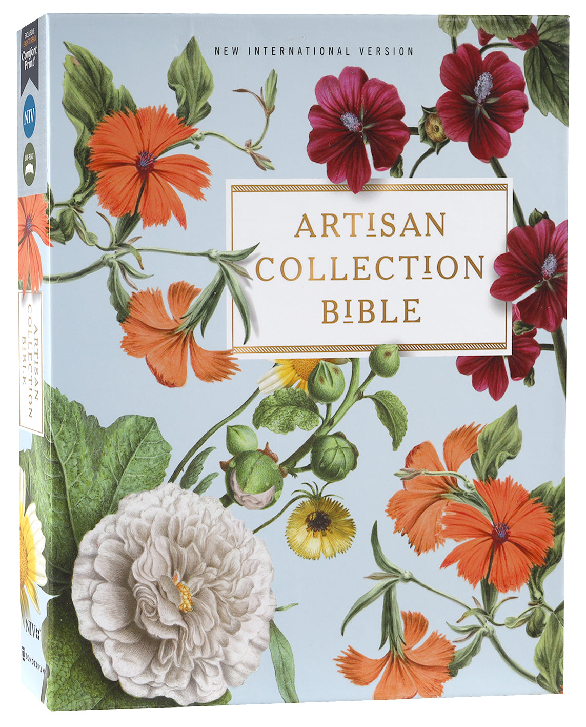NIV Artisan Collection Bible Blue Floral (Red Letter Edition)