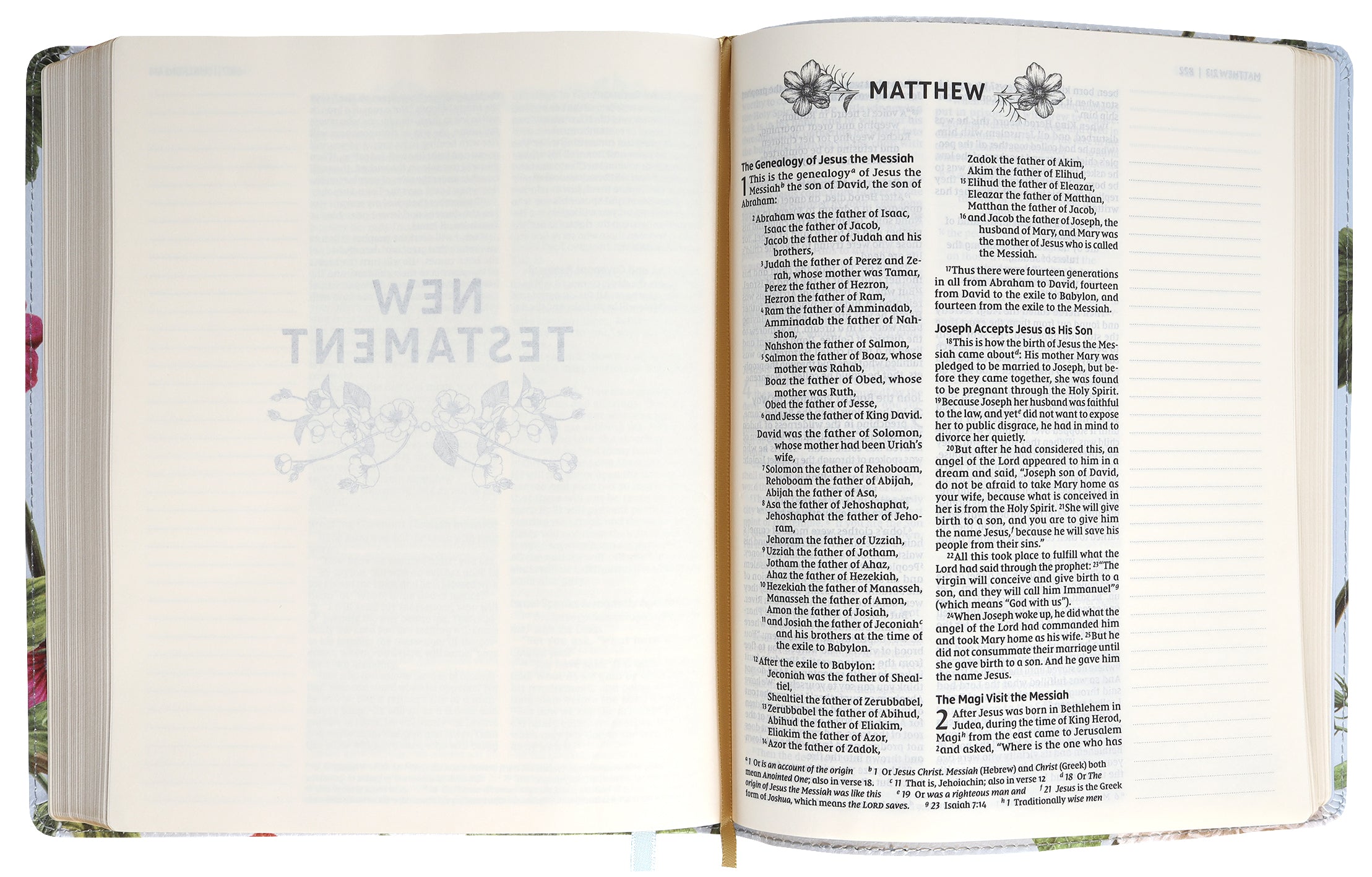 NIV Artisan Collection Bible Blue Floral (Red Letter Edition)