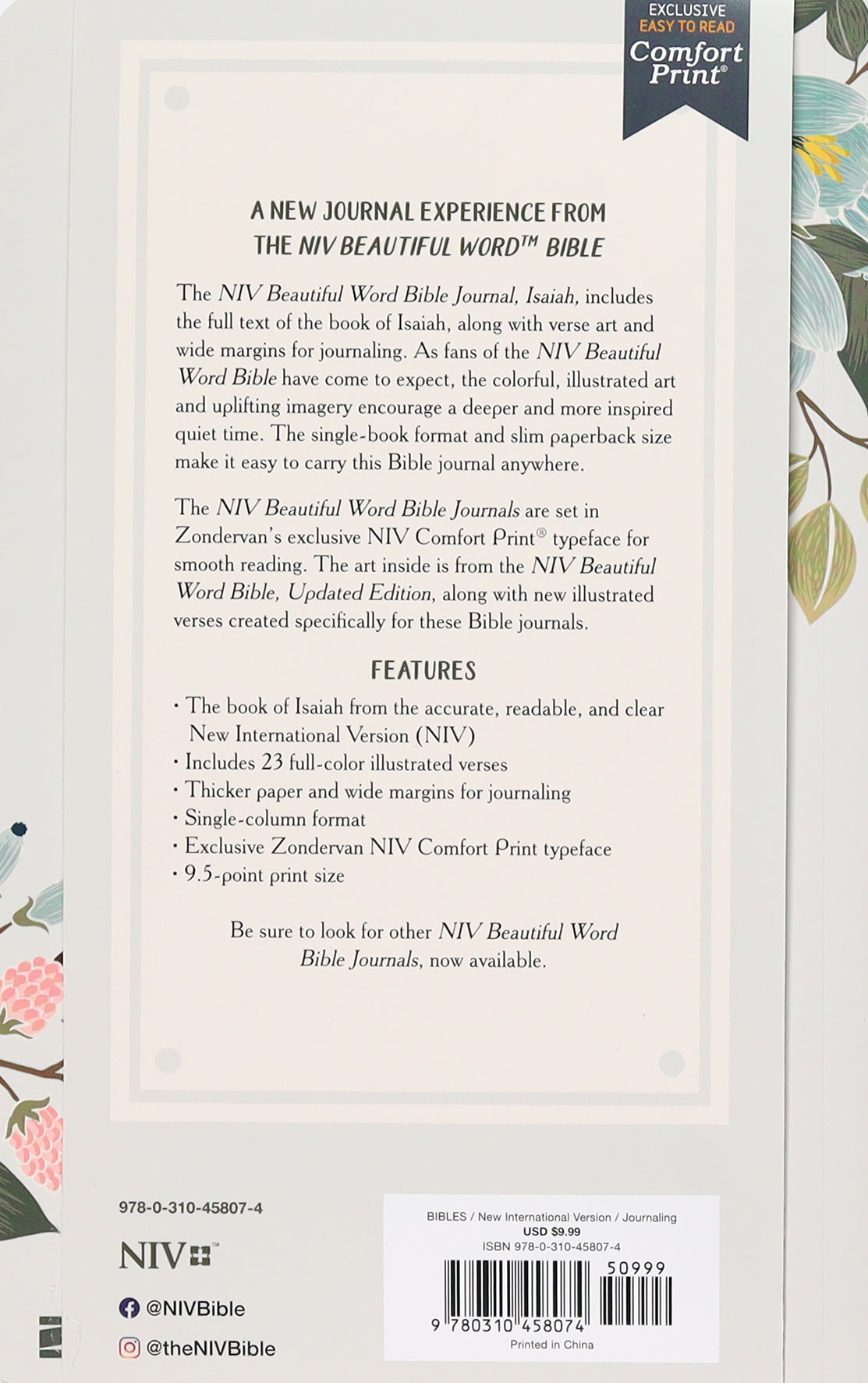 NIV Beautiful Word Bible Journal Isaiah