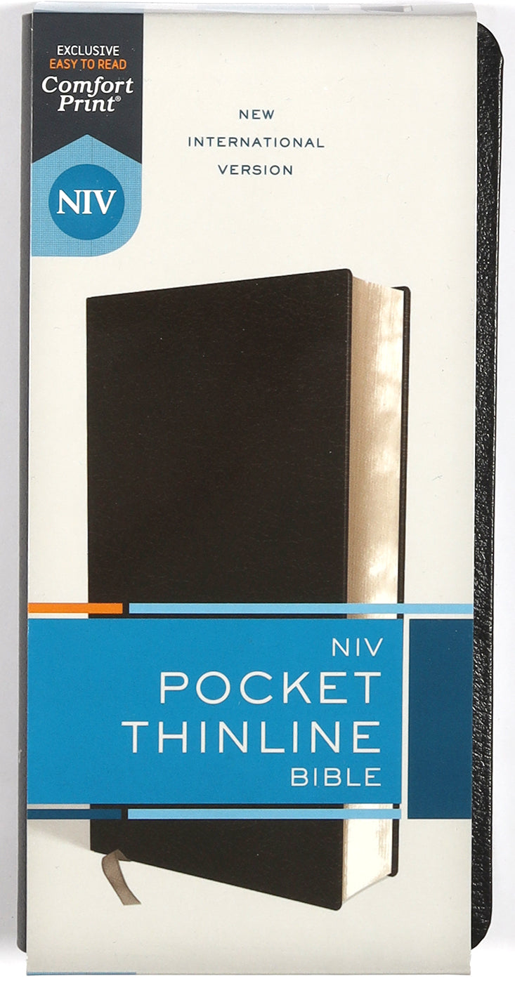 NIV Pocket Thinline Bible Black (Red Letter Edition)