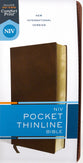 NIV Pocket Thinline Bible Brown (Red Letter Edition)