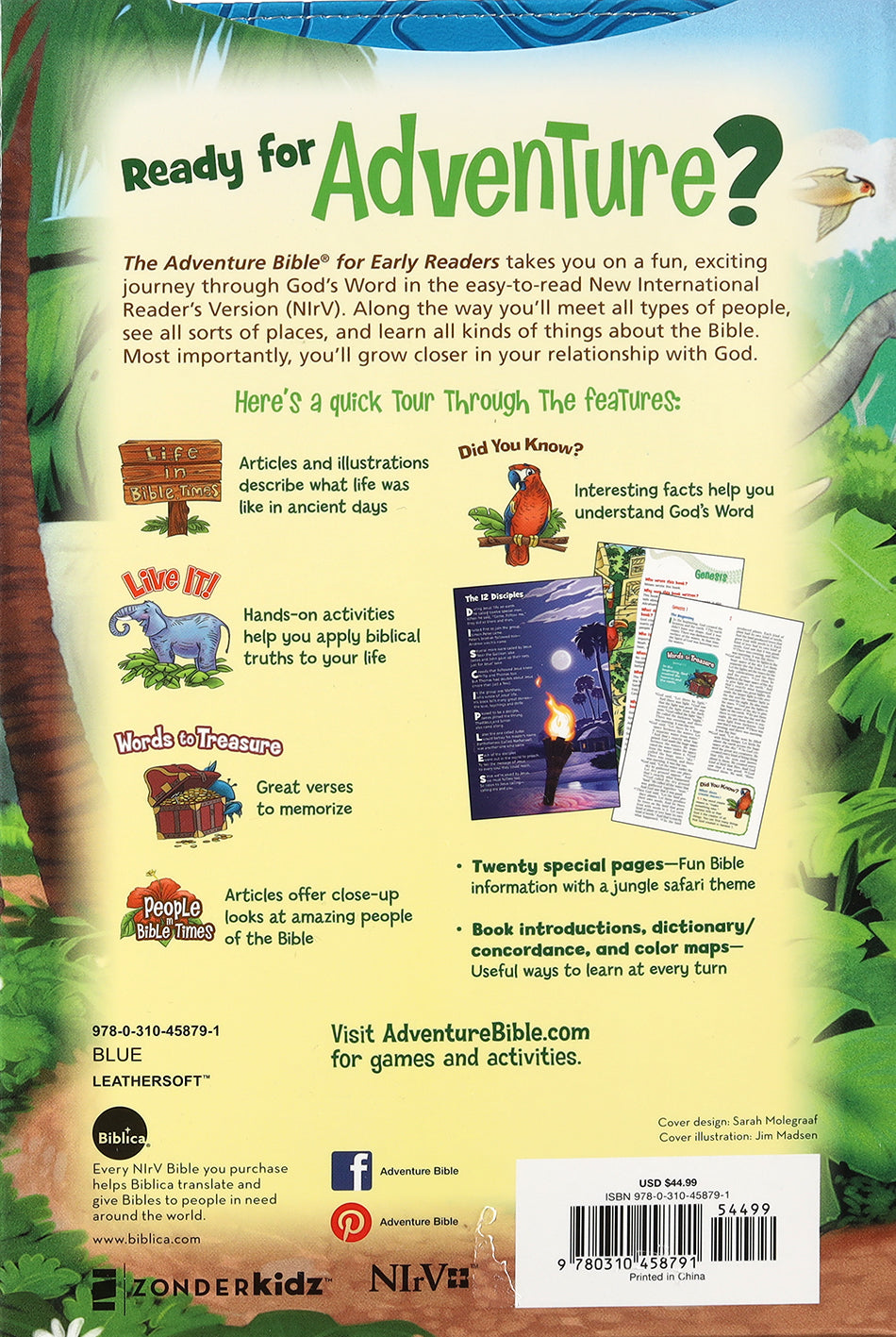 NIRV Adventure Bible For Early Readers Blue Full Color
