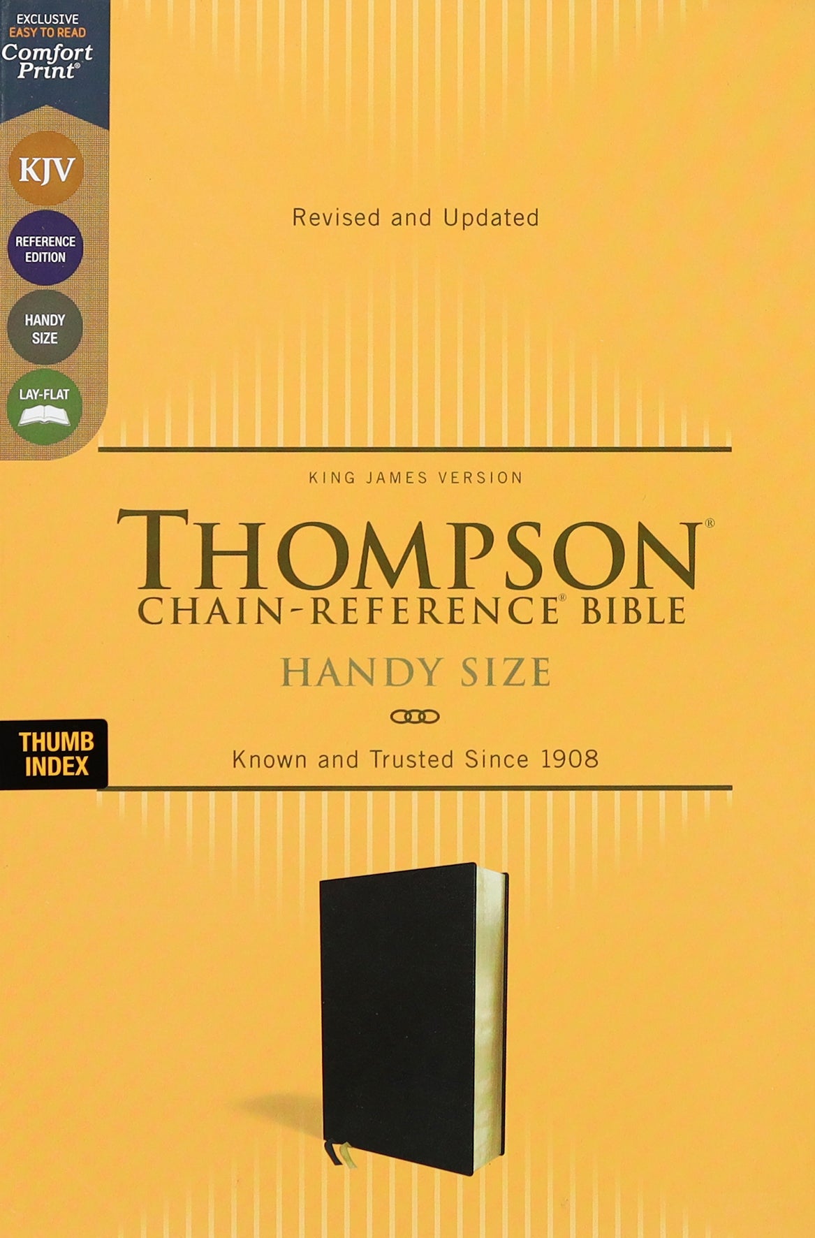 KJV Thompson Chain-Reference Bible Handy Size Black Thumb Indexed (Red Letter Edition)
