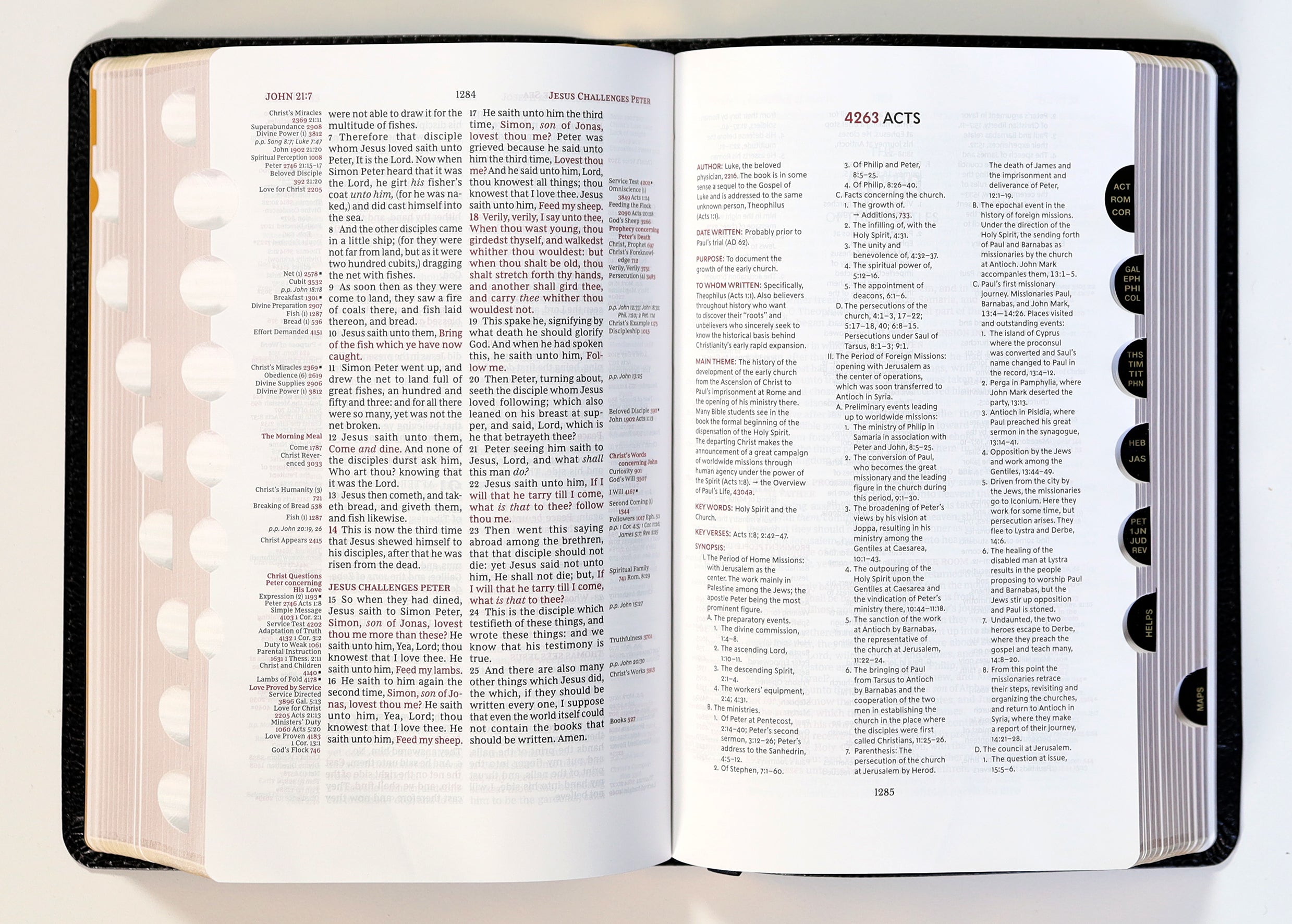 KJV Thompson Chain-Reference Bible Handy Size Black Thumb Indexed (Red Letter Edition)
