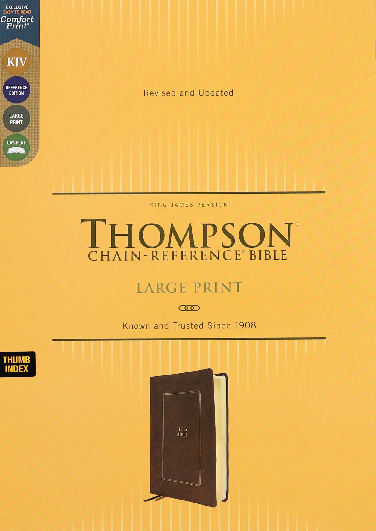 KJV Thompson Chain-Reference Bible Large Print Brown Thumb Indexed (Red Letter Edition)
