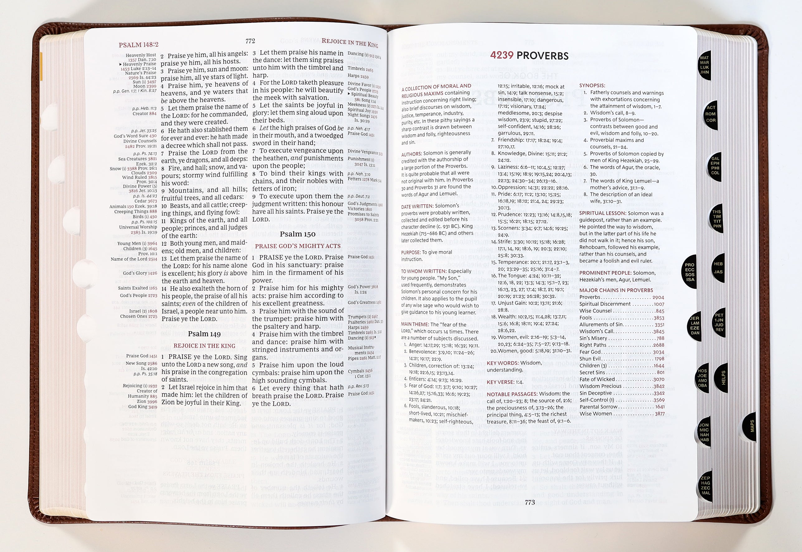 KJV Thompson Chain-Reference Bible Large Print Brown Thumb Indexed (Red Letter Edition)