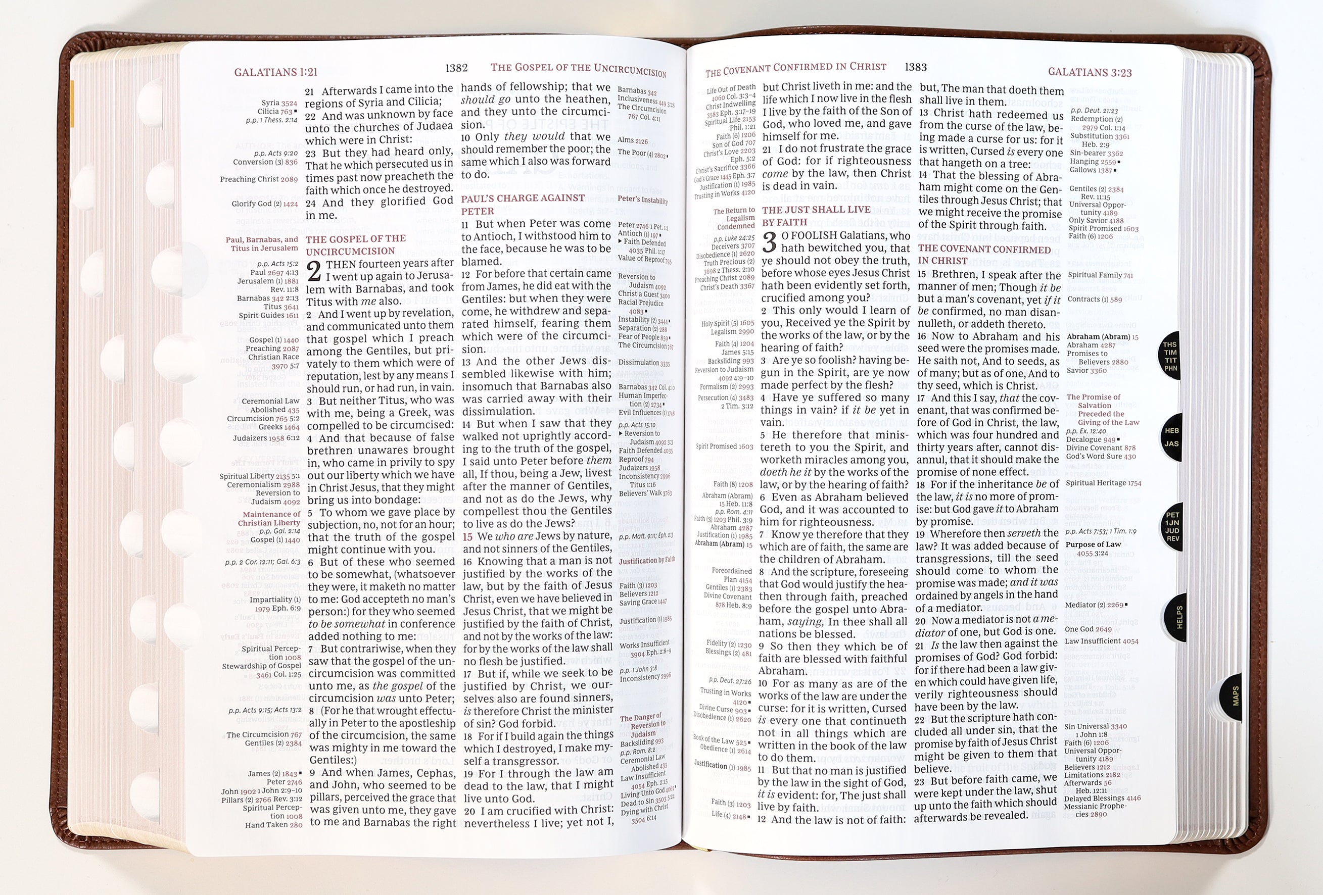 KJV Thompson Chain-Reference Bible Large Print Brown Thumb Indexed (Red Letter Edition)