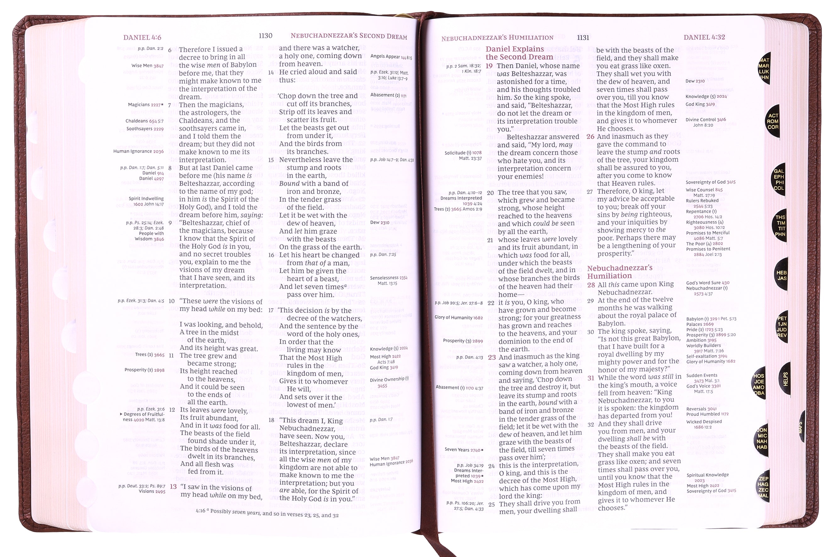 NKJV Thompson Chain-Reference Bible Brown Thumb Indexed (Red Letter Edition)