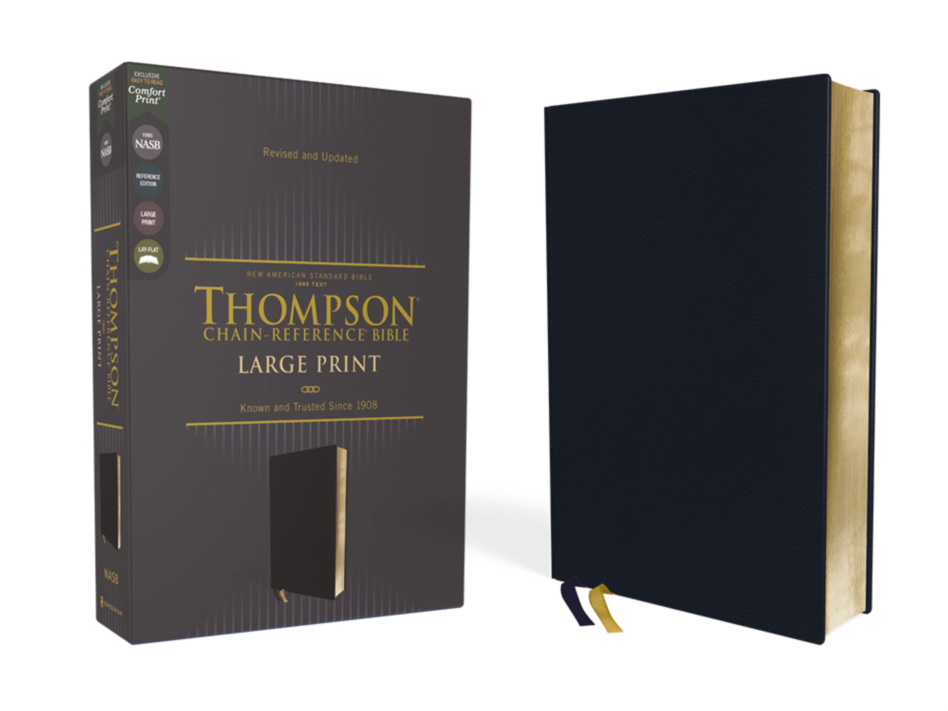 NASB Thompson Chain-Reference Bible Large Print Navy 1995 Text (Red Letter Edition)