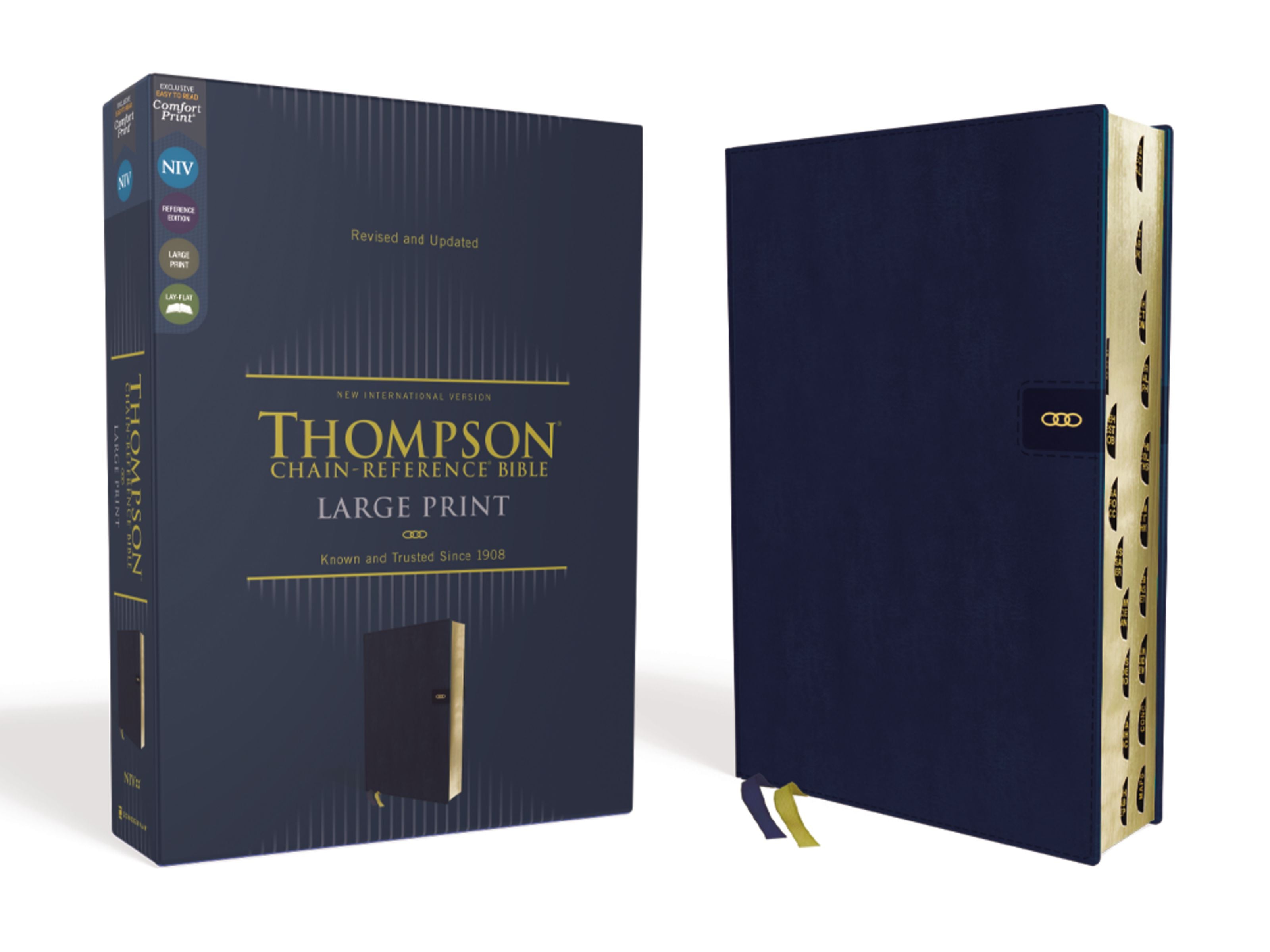 NIV Thompson Chain-Reference Bible Large Print Navy Thumb Indexed (Red Letter Edition)
