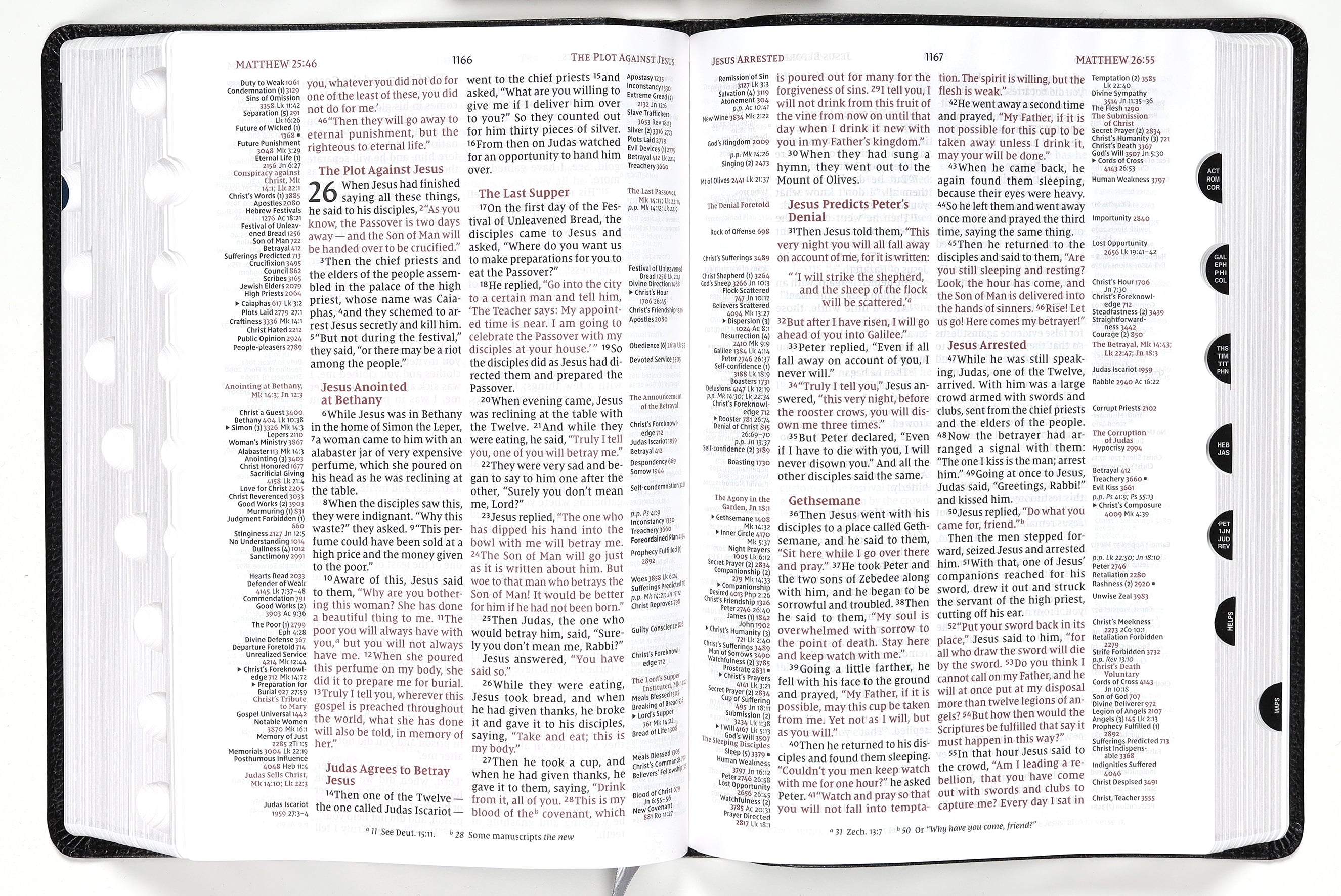 NIV Thompson Chain-Reference Bible Large Print Black Thumb Indexed (Red Letter Edition)