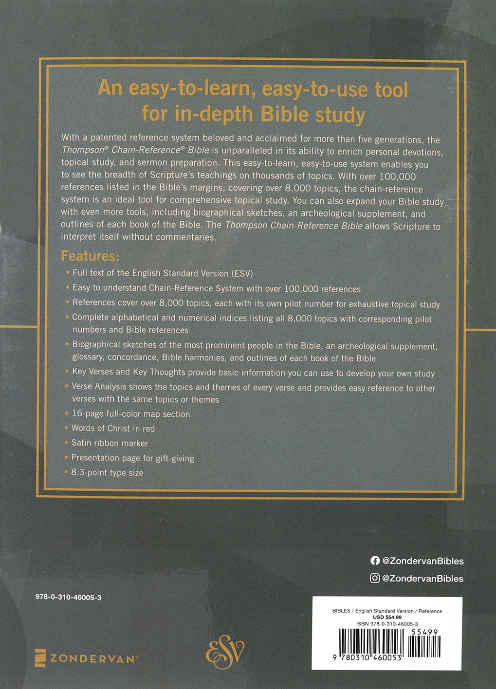 ESV Thompson Chain-Reference Bible (Red Letter Edition)