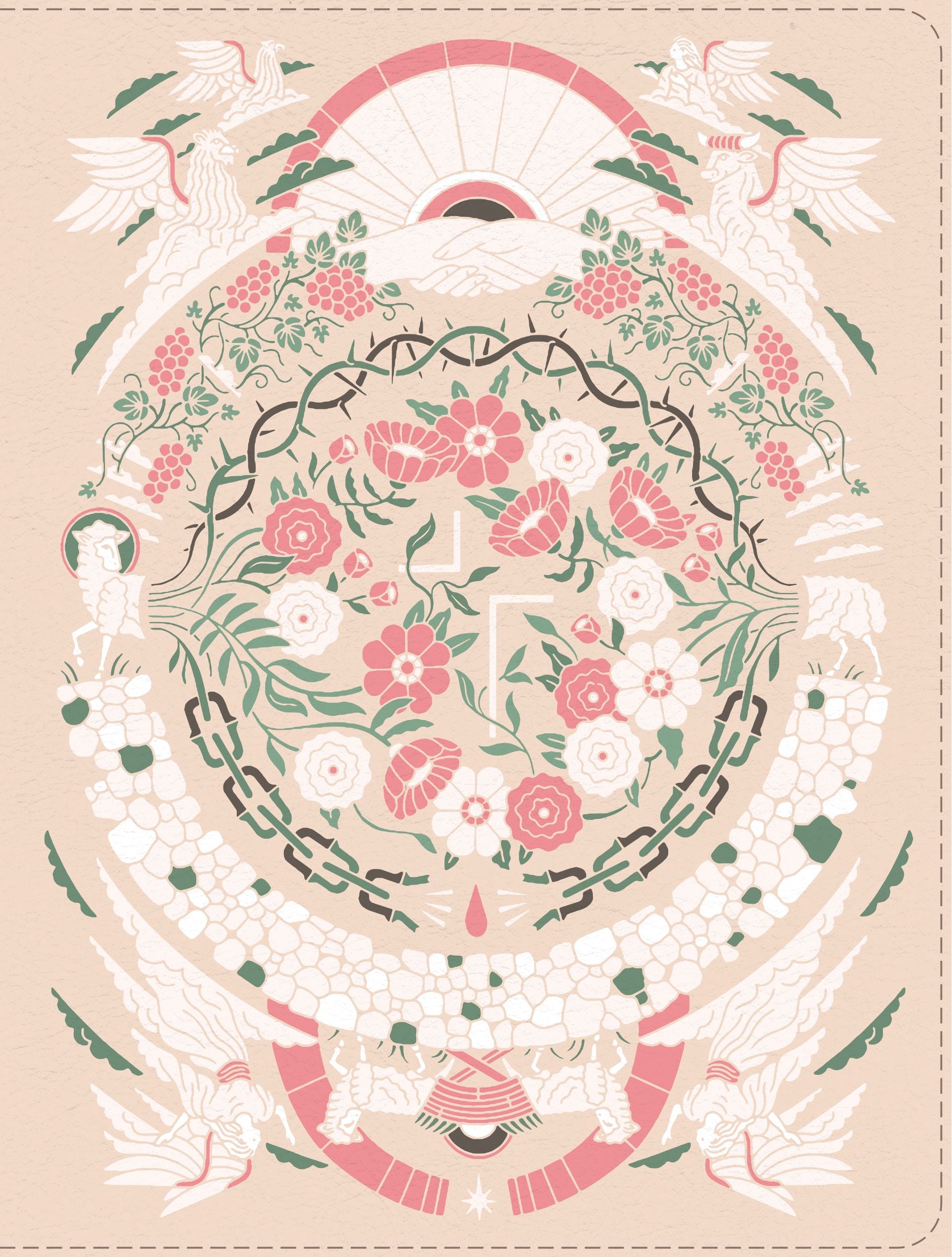 ESV Jesus Bible Artist Edition Peach Floral