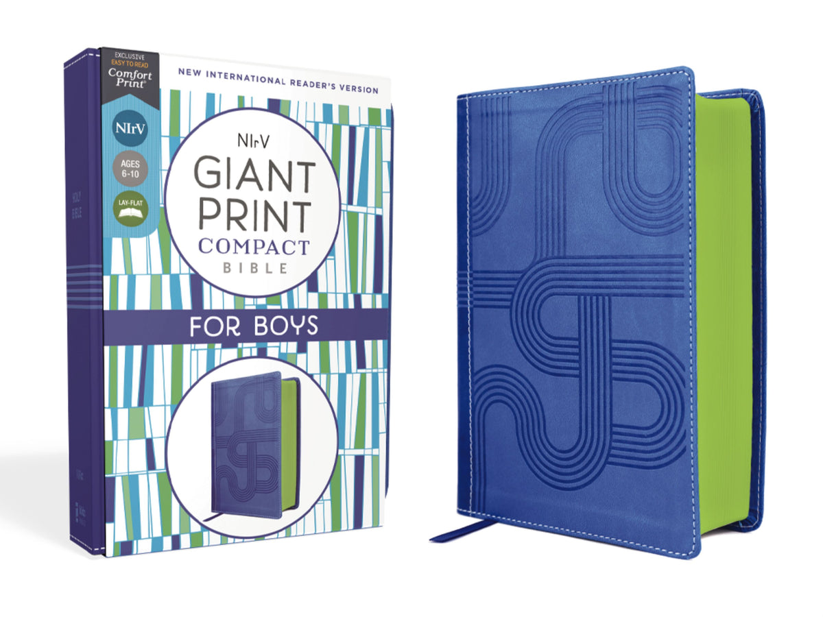 NIRV Giant Print Compact Bible For Boys Blue