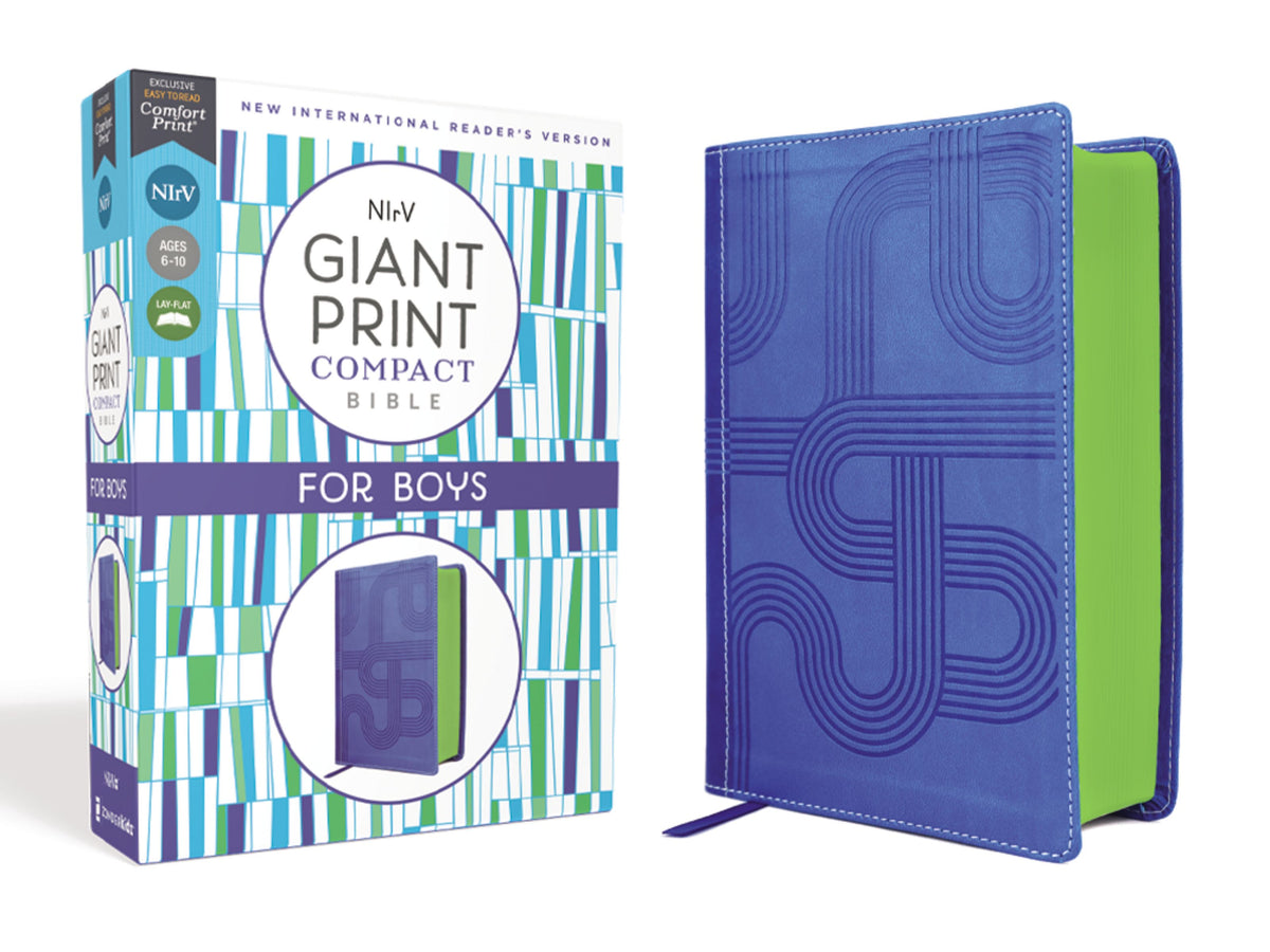 NIRV Giant Print Compact Bible For Boys Blue