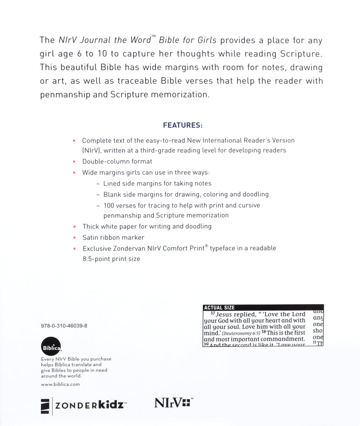 NIRV Journal the Word Bible For Girls