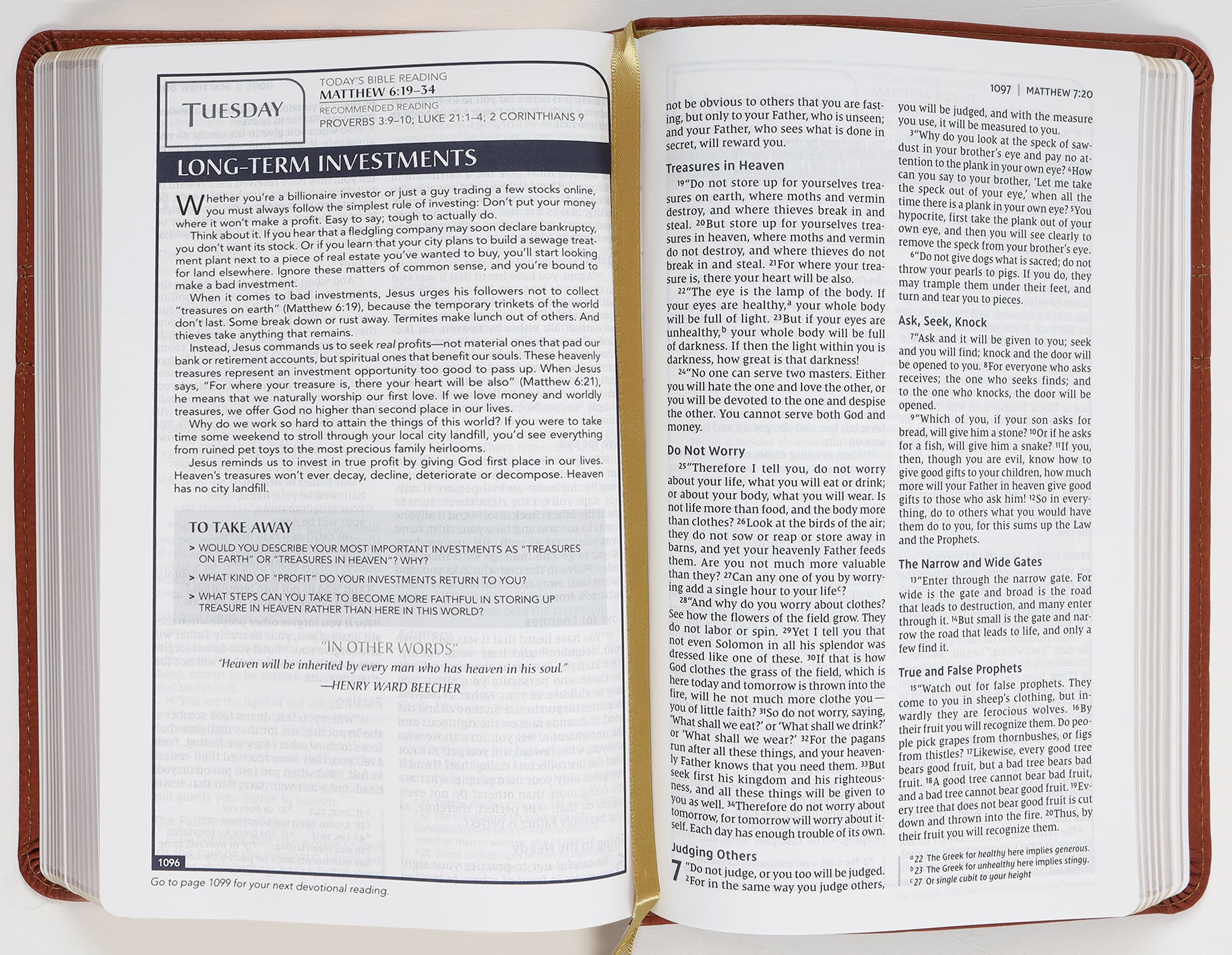 NIV Men's Devotional Bible Brown (Black Letter Edition)
