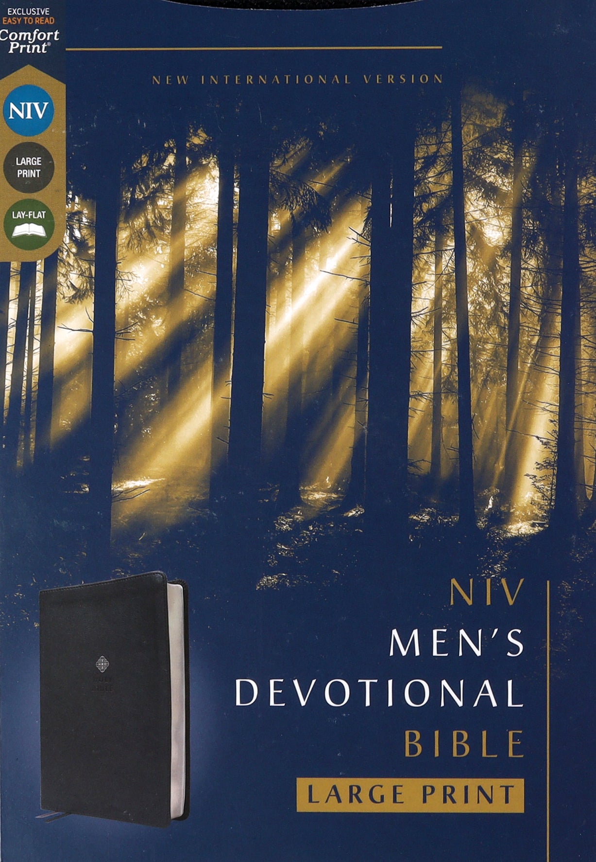 NIV Men's Devotional Bible Large Print Black (Black Letter Edition)