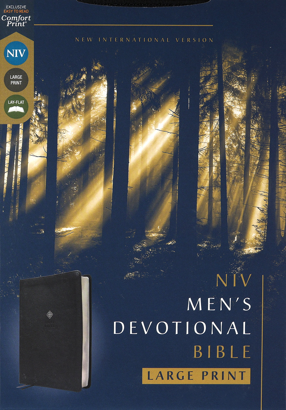 NIV Men's Devotional Bible Large Print Black (Black Letter Edition)