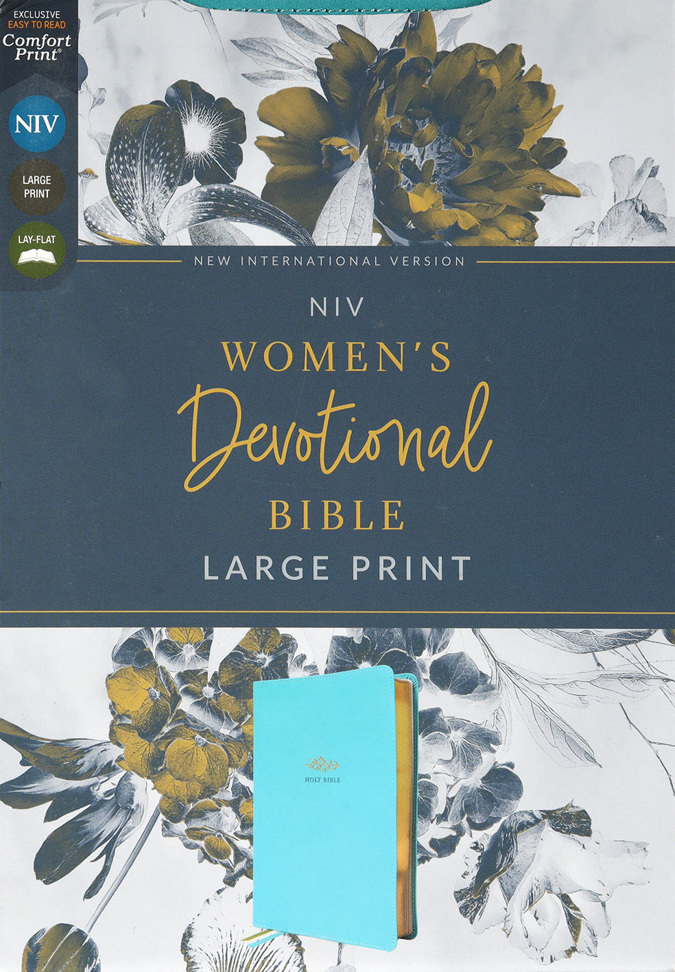 NIV Women's Devotional Bible Large Print Teal (Black Letter Edition)