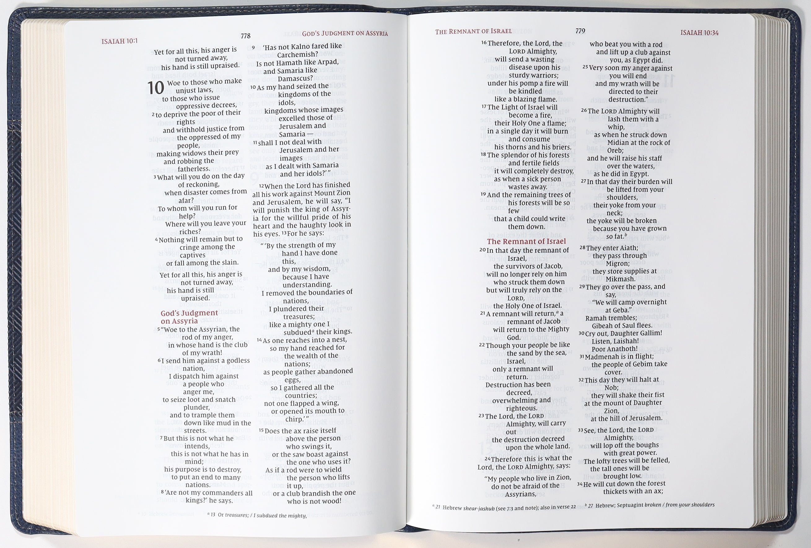 NIV Wide Margin Bible Navy (Red Letter Edition)