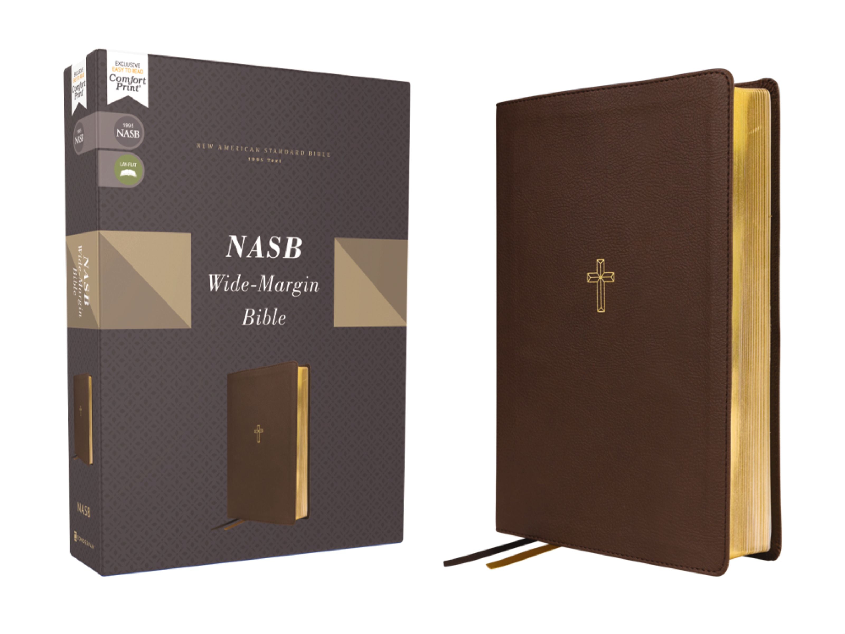 NASB Wide Margin Bible Brown 1995 Text (Red Letter Edition)