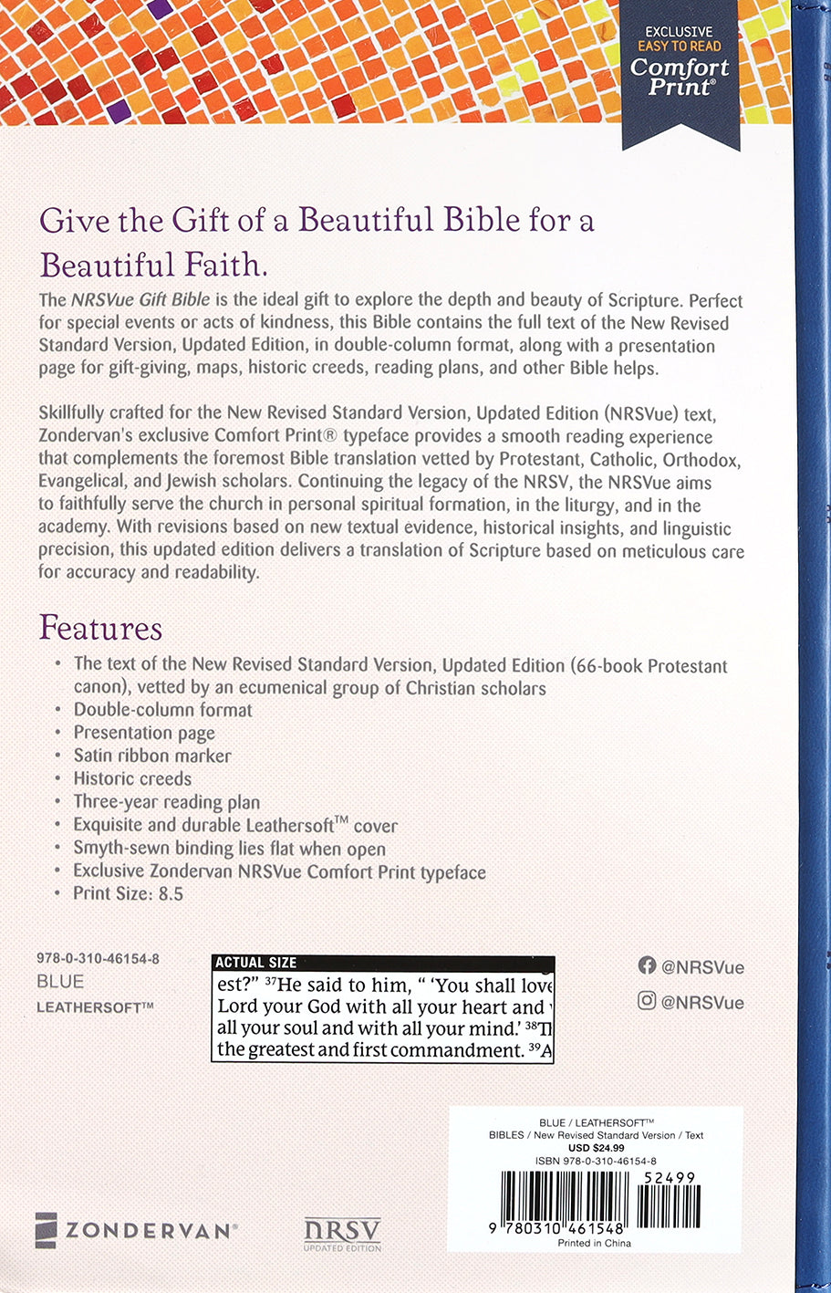 Nrsvue Gift Bible Blue