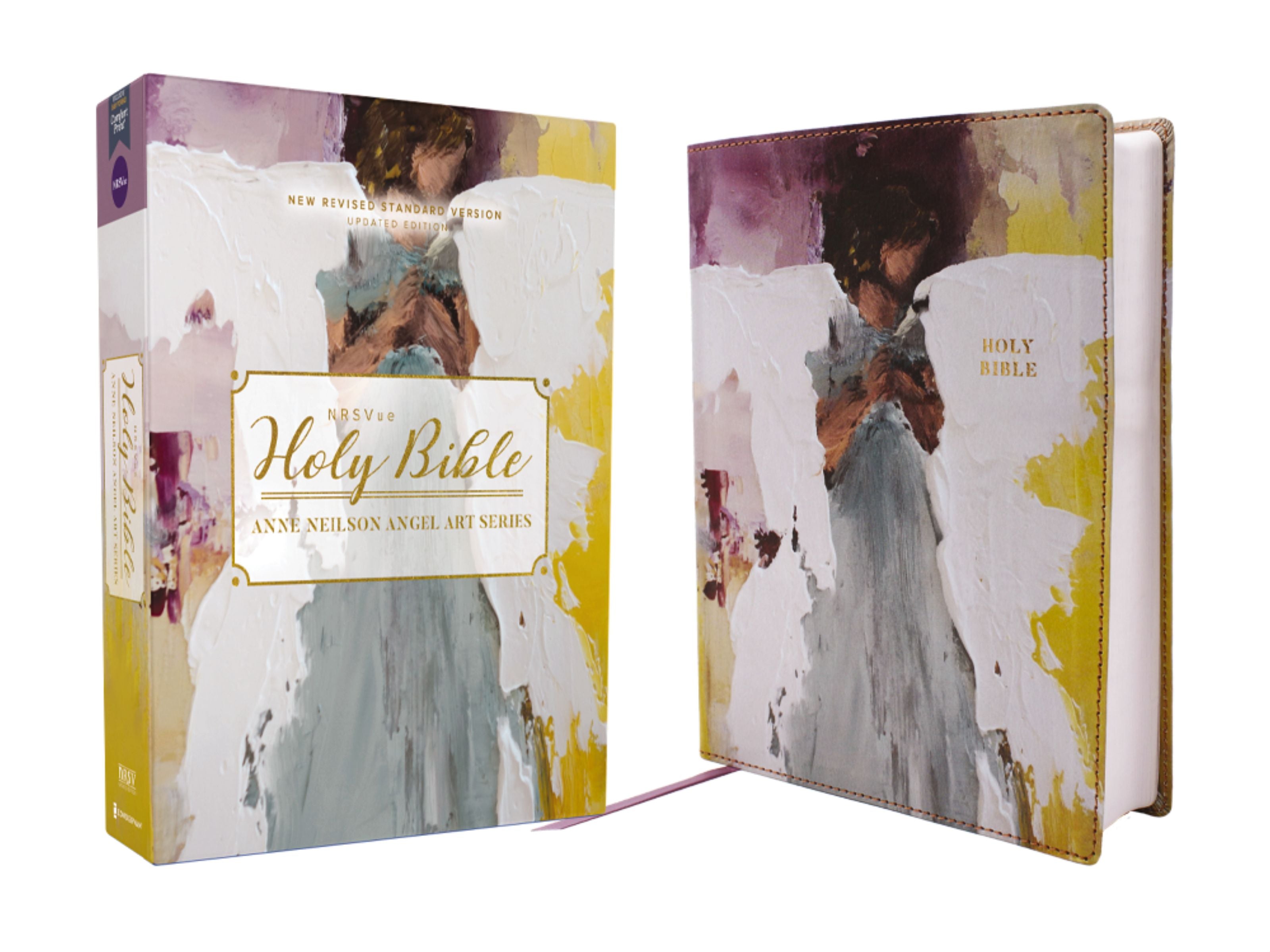 NRSVue Holy Bible: Anne Neilson Angel Art Series, Multi-Purple